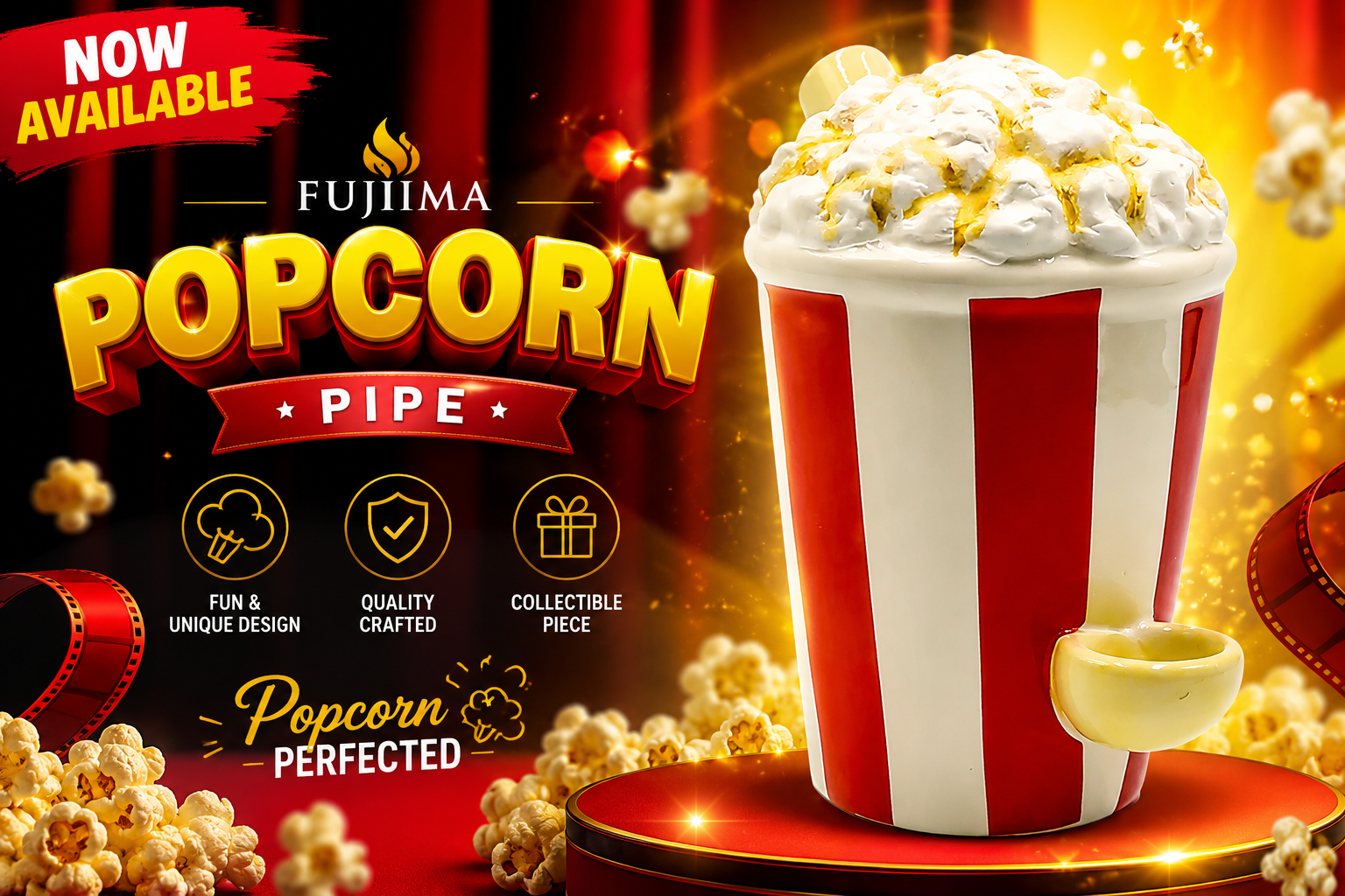 Fujima Popcorn Pipe 1CT (C18) C product image