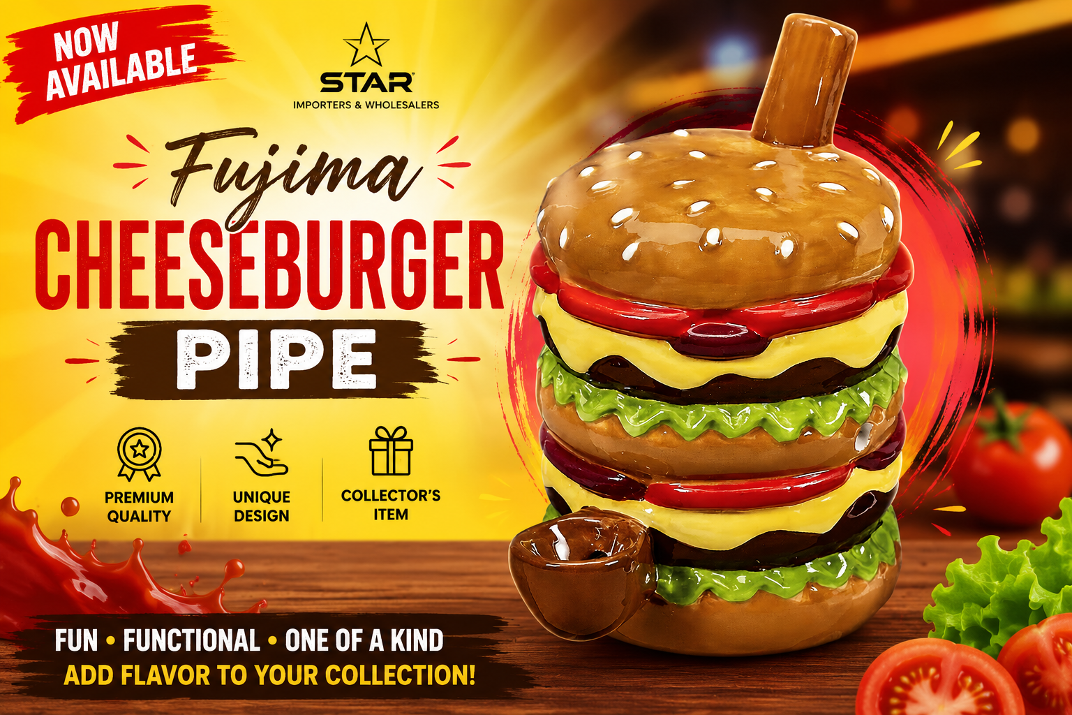 Fujima Cheeseburger Pipe 1CT (C24) C product image