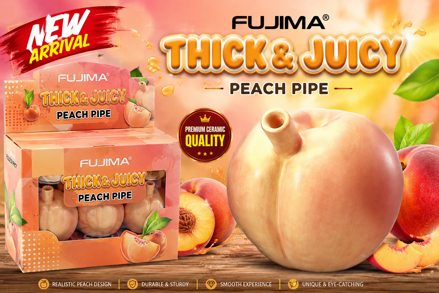 Fujima Thick & Juicy Peach Pipe 1CT (C24) C product image