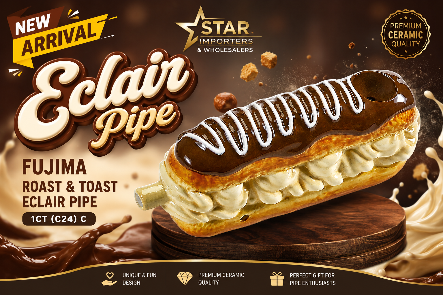 Fujima Roast & Toast Eclair Pipe 1CT (C24) C product image