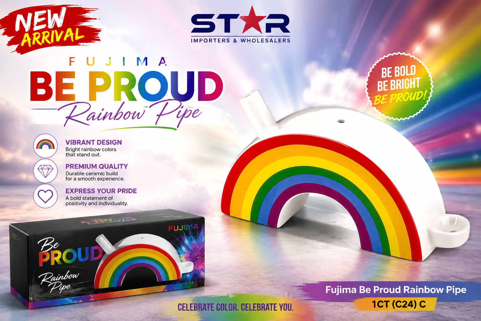 Fujima Be Proud Rainbow Pipe 1CT (C24) C product image