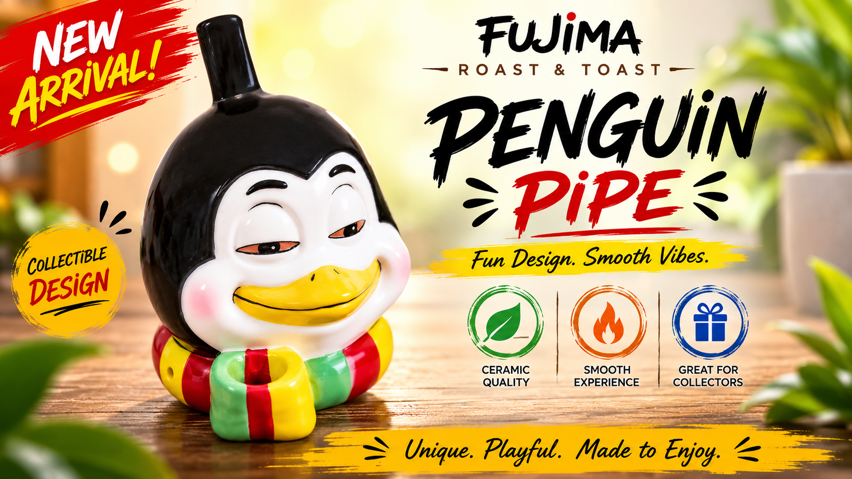 Fujima Roast & Toast Penguin Pipe 1CT (C24) C  product image