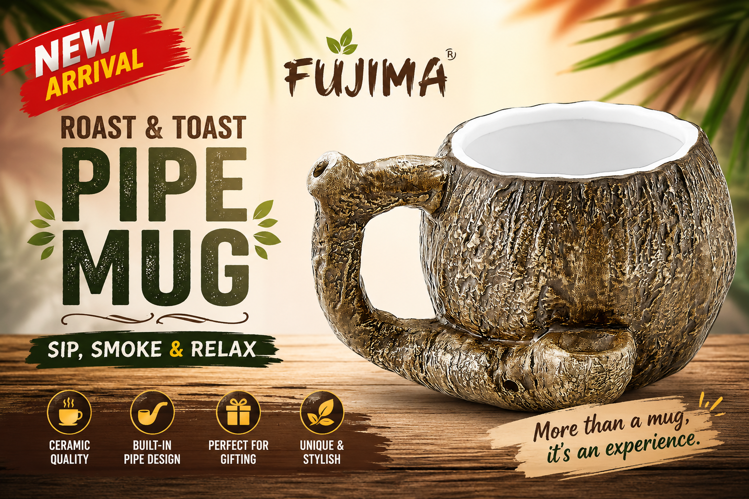 Fujima Coconut Premium Roast & Toast Pipe Mug 1CT (C18) C product image