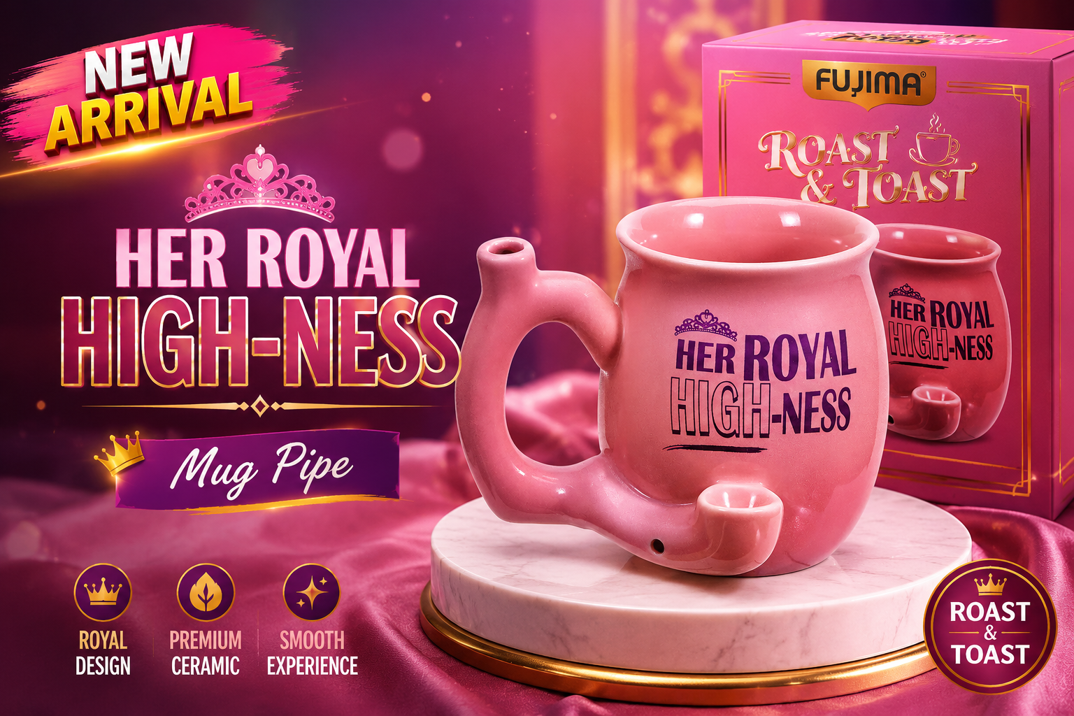Fujima Roast & Toast Small Her Royal Highness Mug Pipe 1CT (C24) C product image