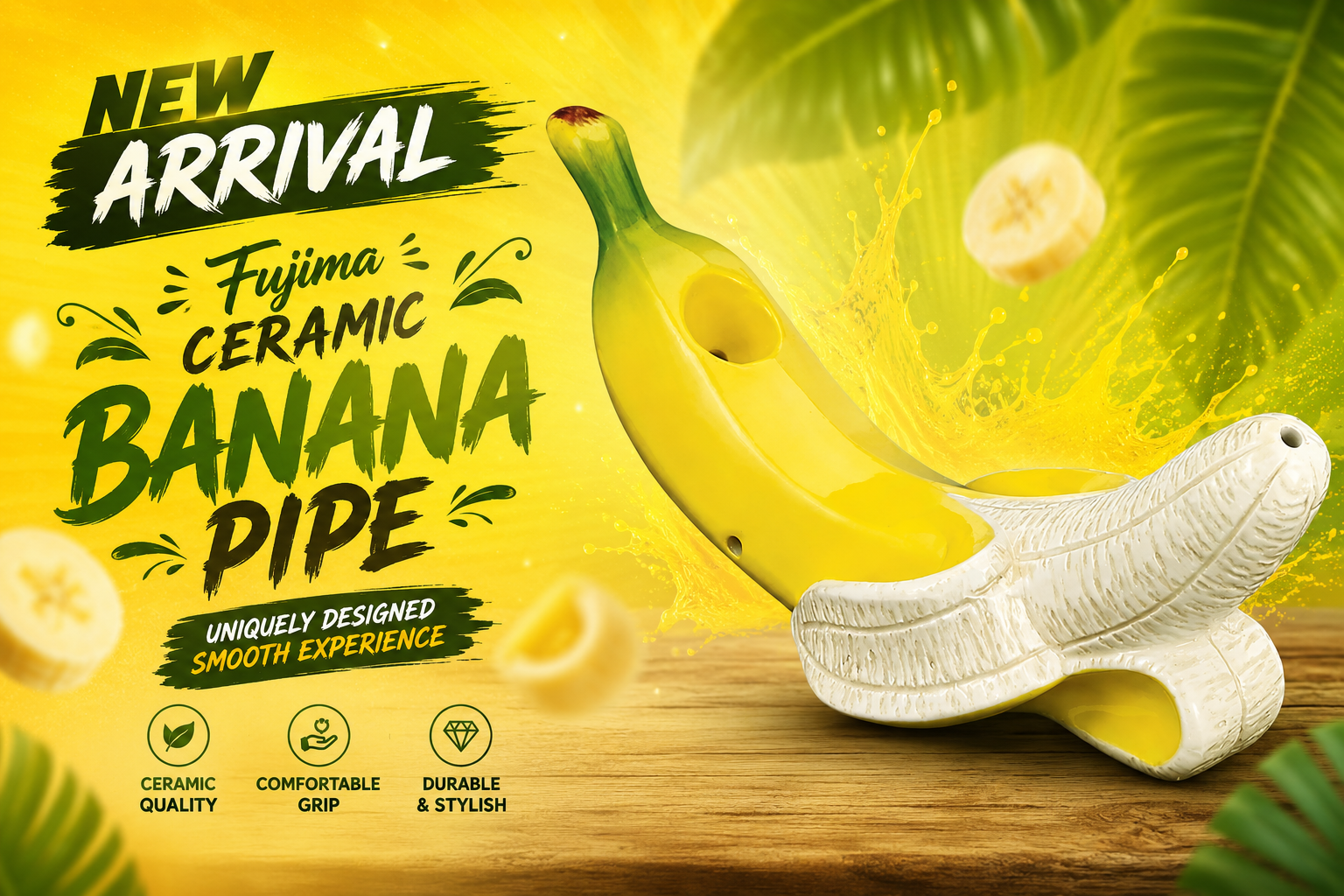 Fujima Ceramic Banana Pipe 1CT (C24) C product image