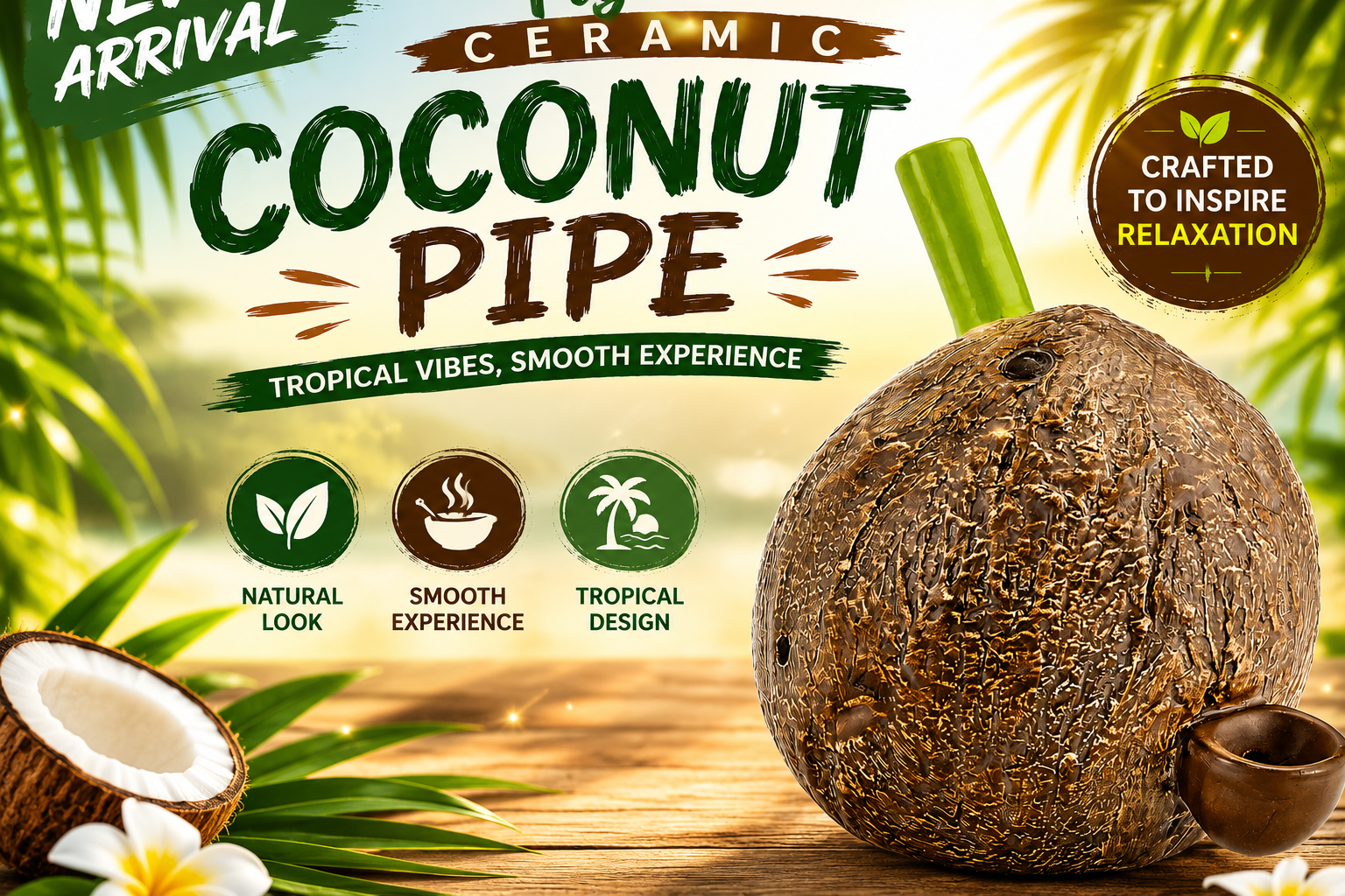 Fujima Ceramic Coconut Pipe 1CT (C18) C product image