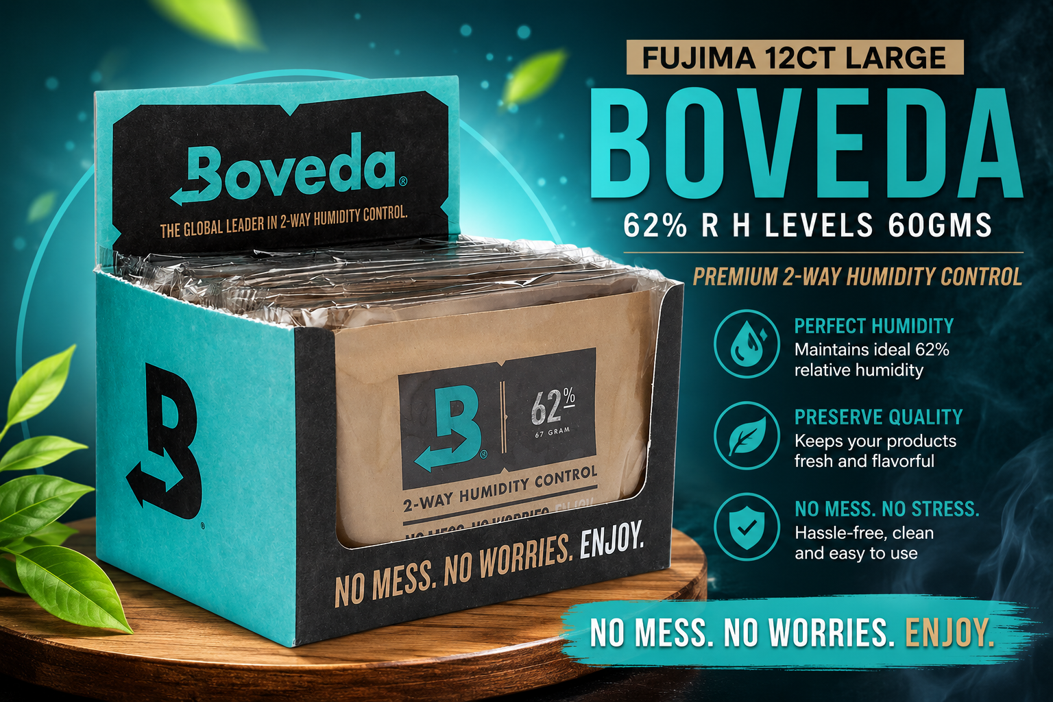 Fujima 12CT Large Boveda 62% R H Levels 60Gms product image