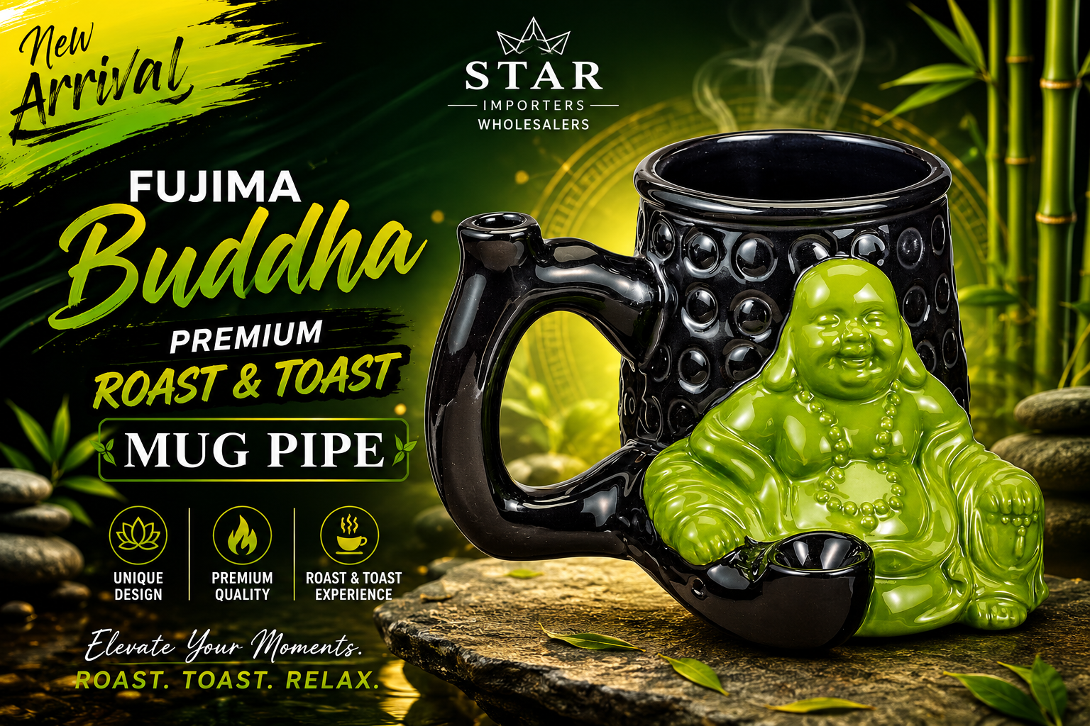 Fujima Buddha Premium Roast & Toast Mug Pipe 1CT (C18) C product image