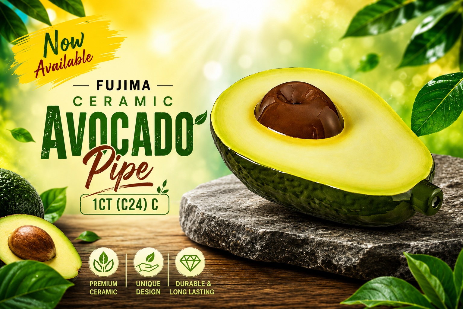 Fujima Ceramic Avocado Pipe 1CT (C24) C product image