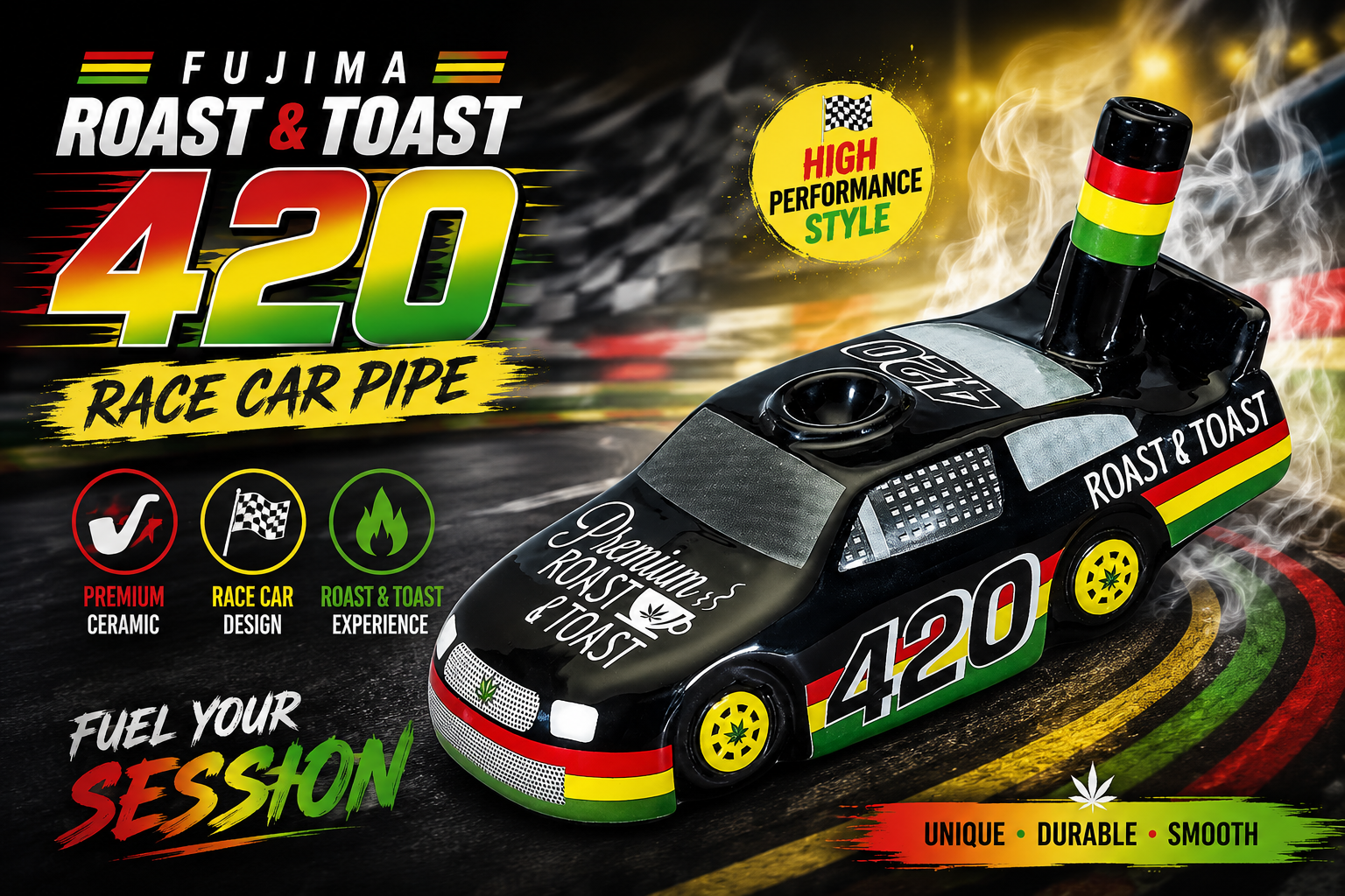 Fujima Roast & Toast 420 Race Car Pipe 1CT (C24) C product image