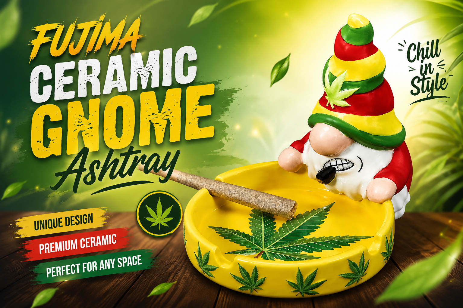 Fujima Ceramic Gnome Ashtray 1CT (C18) C product image