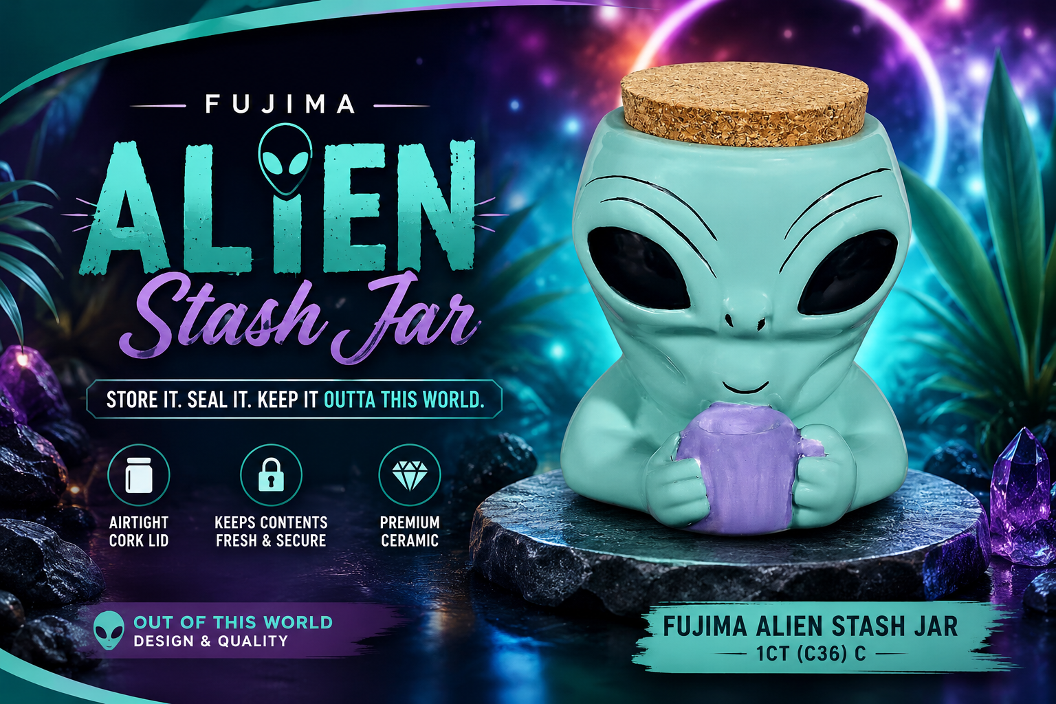 Fujima Alien Stash Jar 1CT (C36) C product image