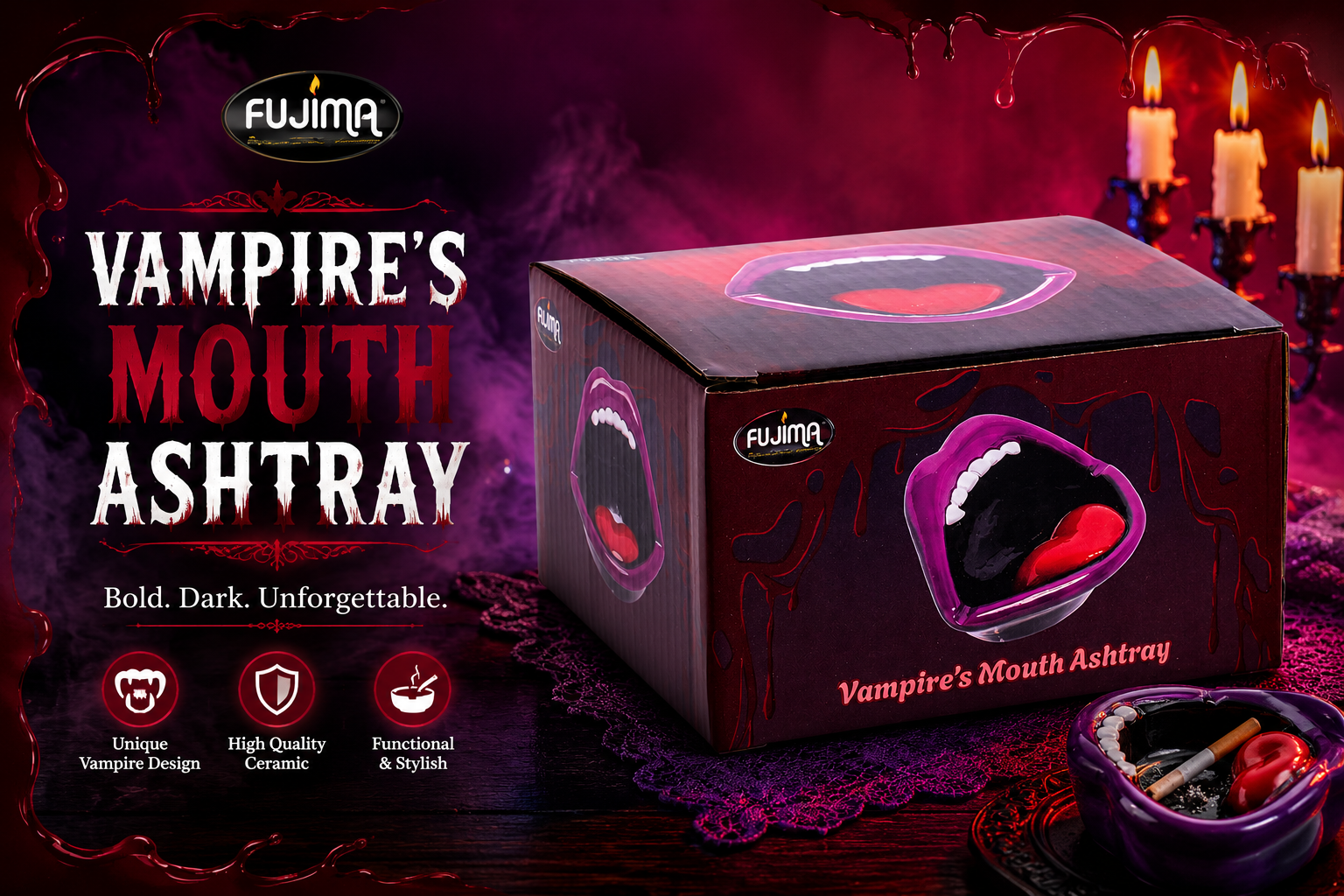 Fujima 4.9" Lip Ashtray 1CT (C18) product image