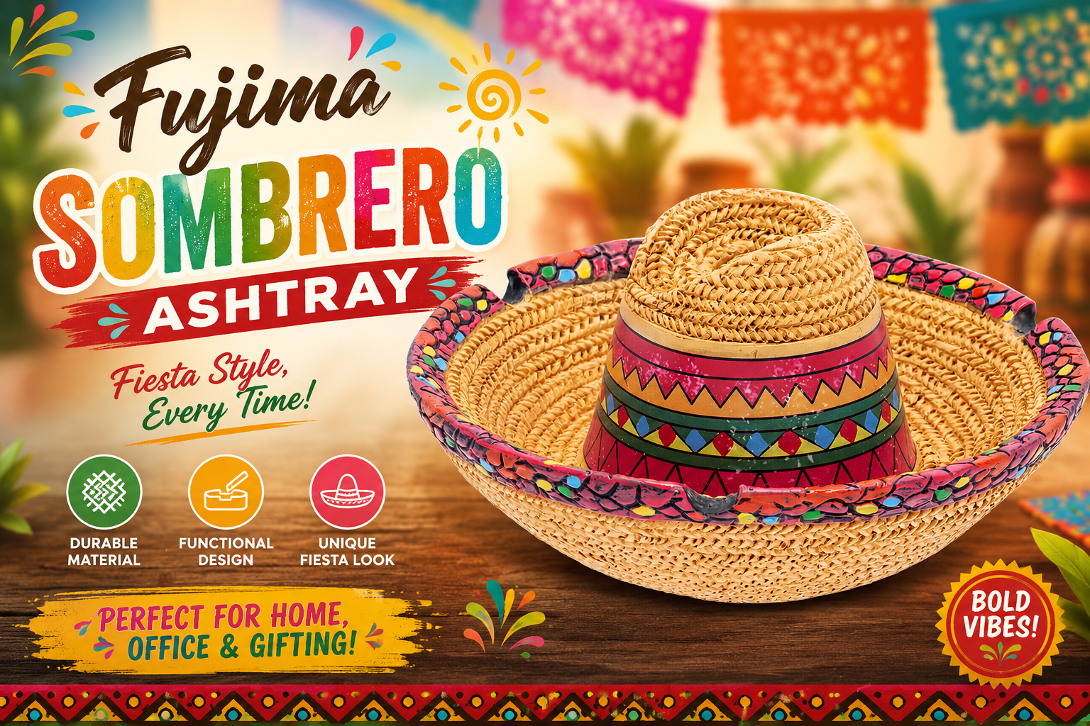Fujima 5.5" Sombrero Ashtray 1CT (C24) product image
