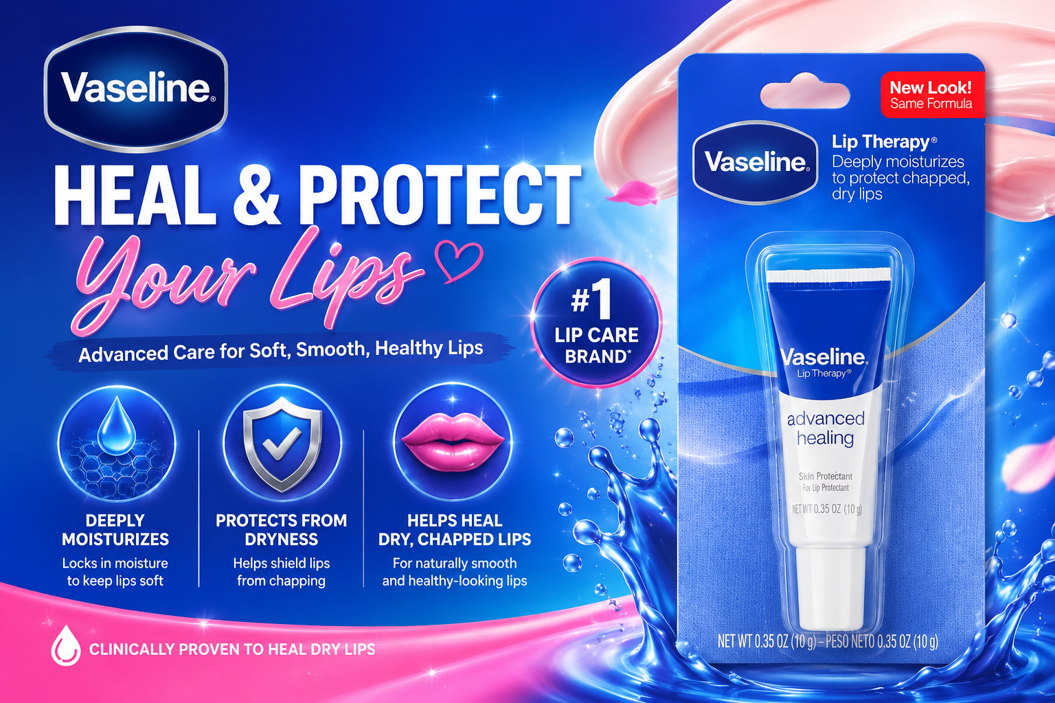 Vaseline Lip Care Tube 0.35Oz + Jar 0.20Oz 1CT (C12) product image