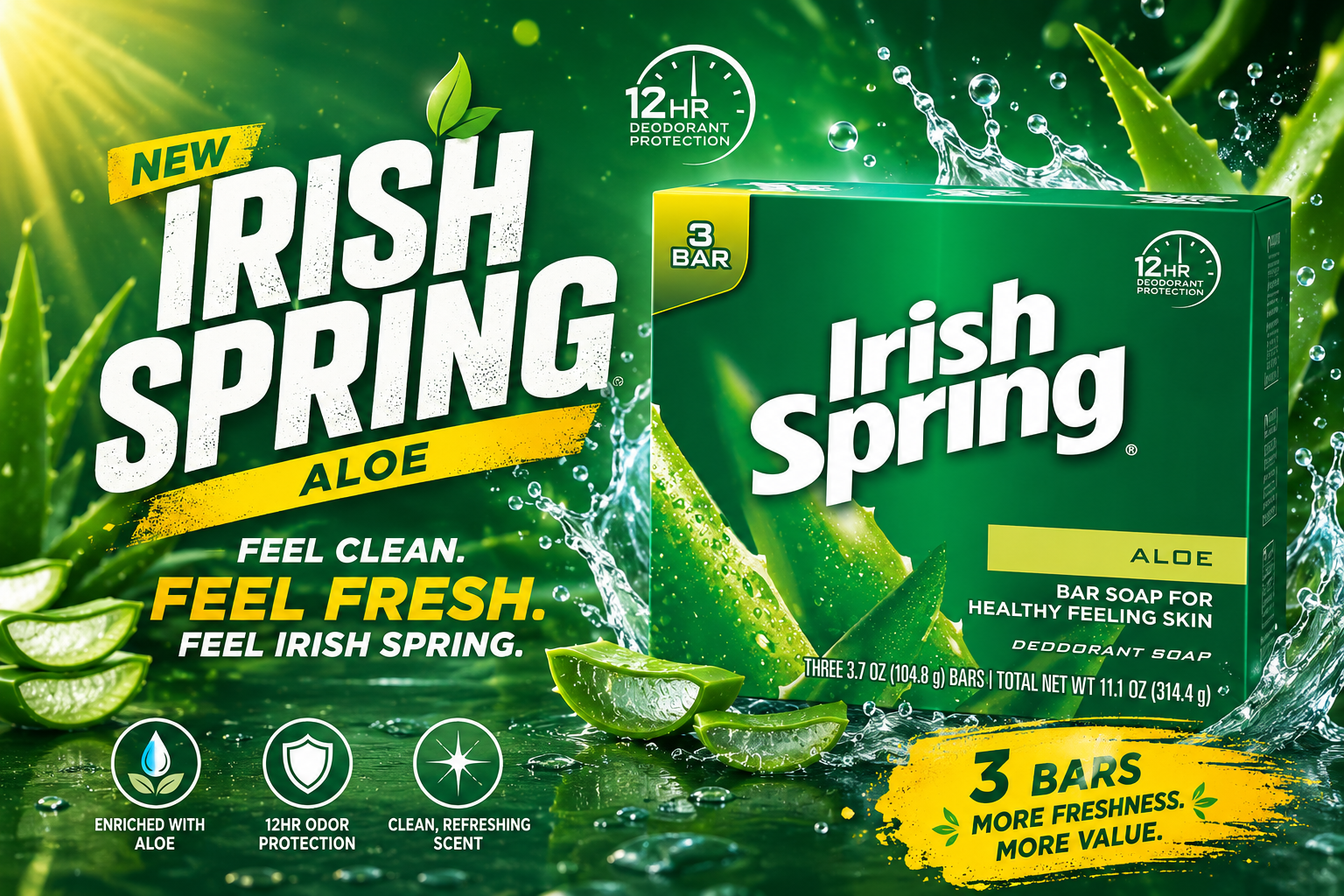 Soap Irish 3Pack Aloe 4OZ (C18) product image