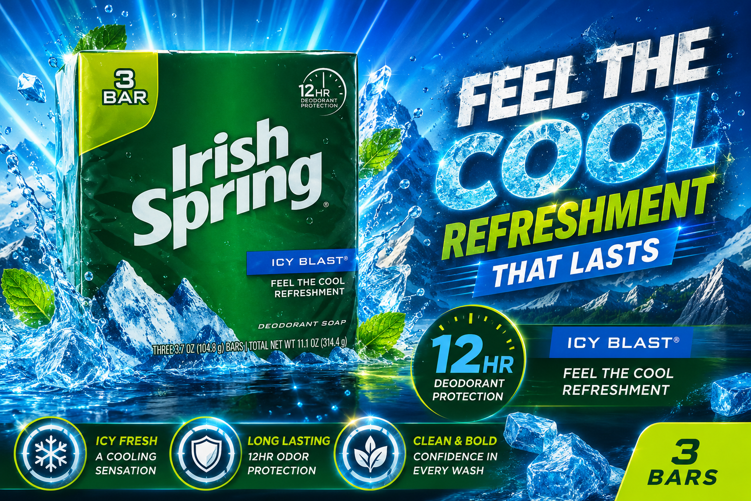 Soap Irish 3Pack Icy Blast 4OZ (C18) product image