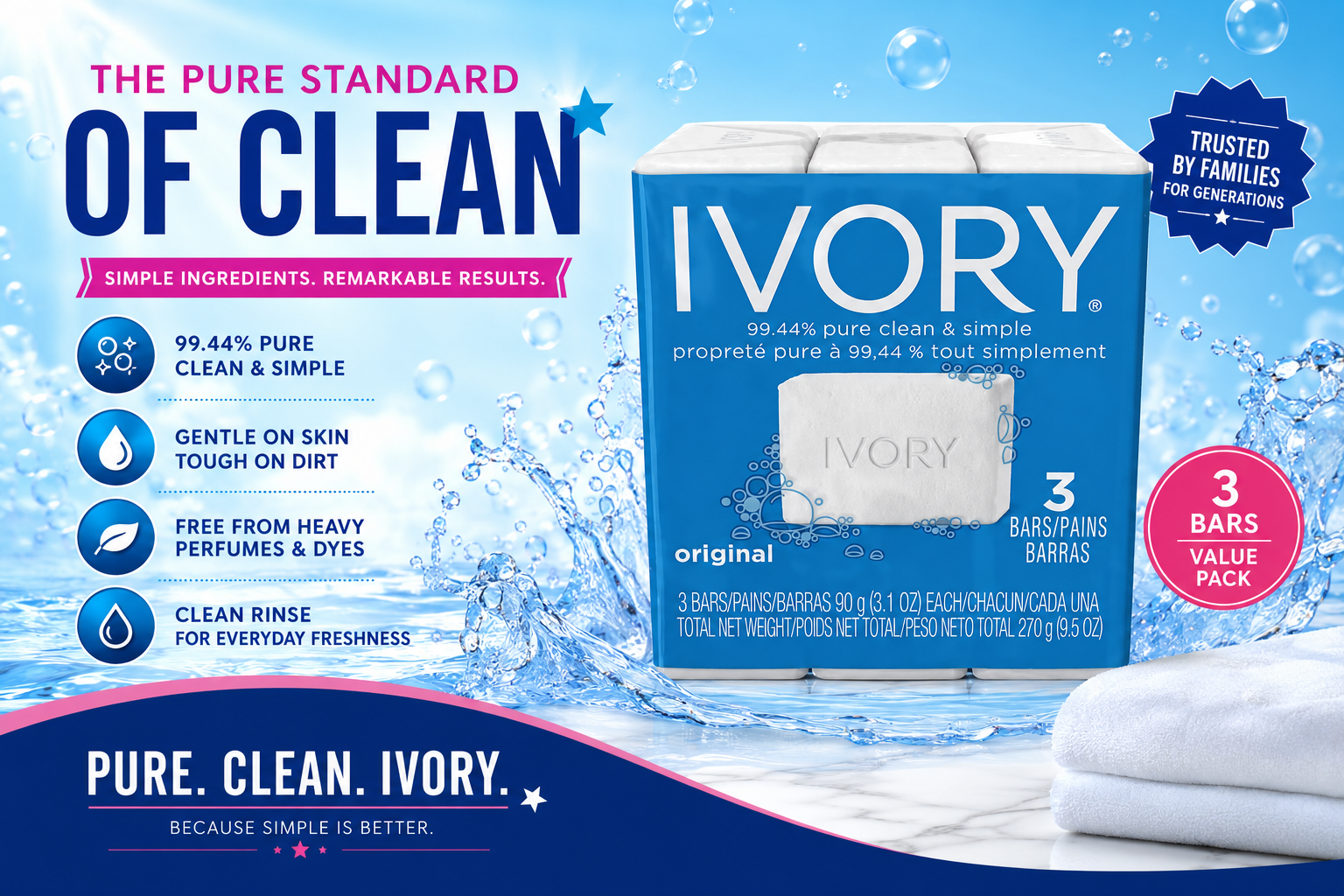 Soap Ivory 3Pack 3.1OZ Original (C24) product image