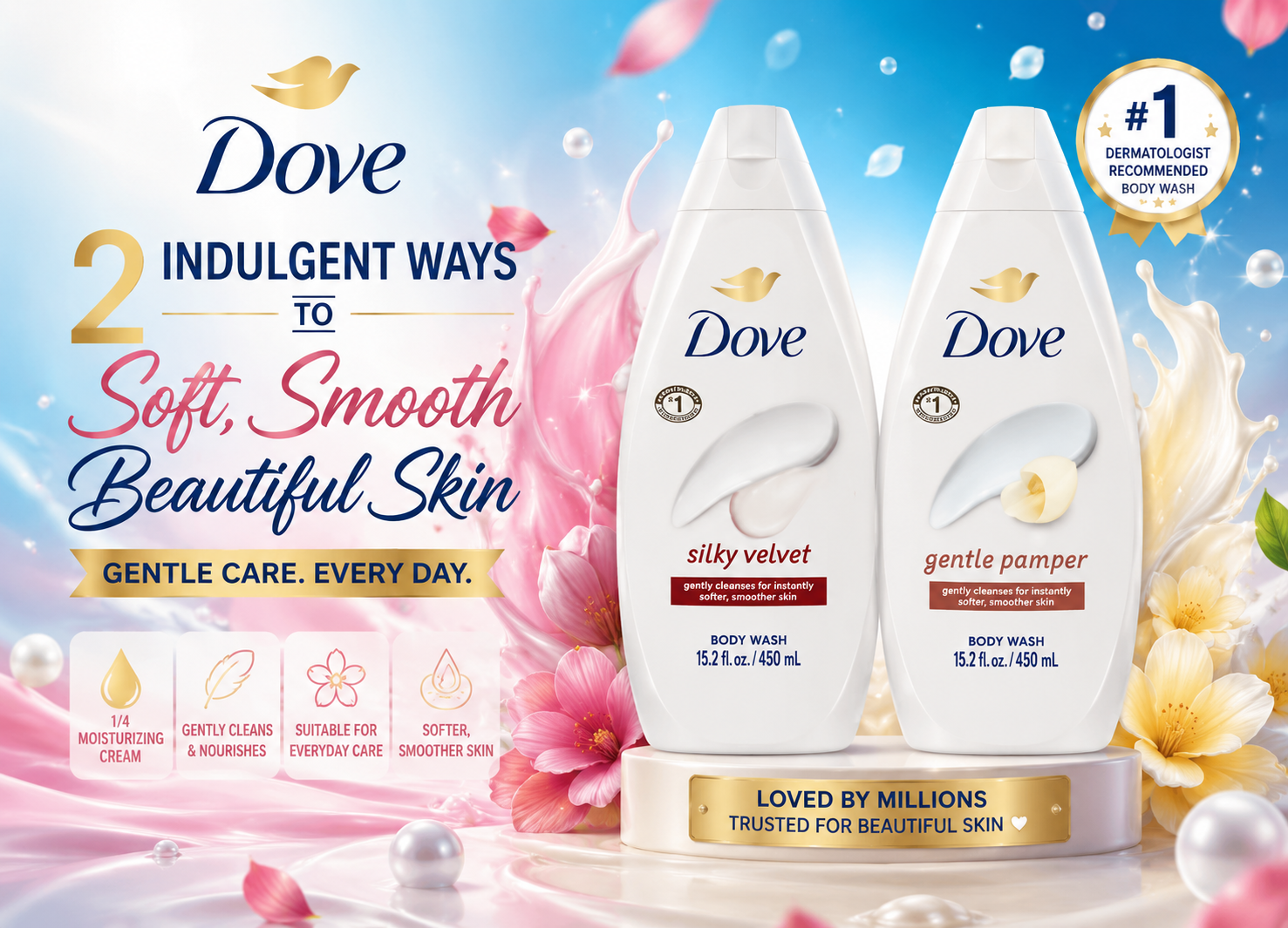 Body Wash Dove 15.21Oz 1CT (C12) product image