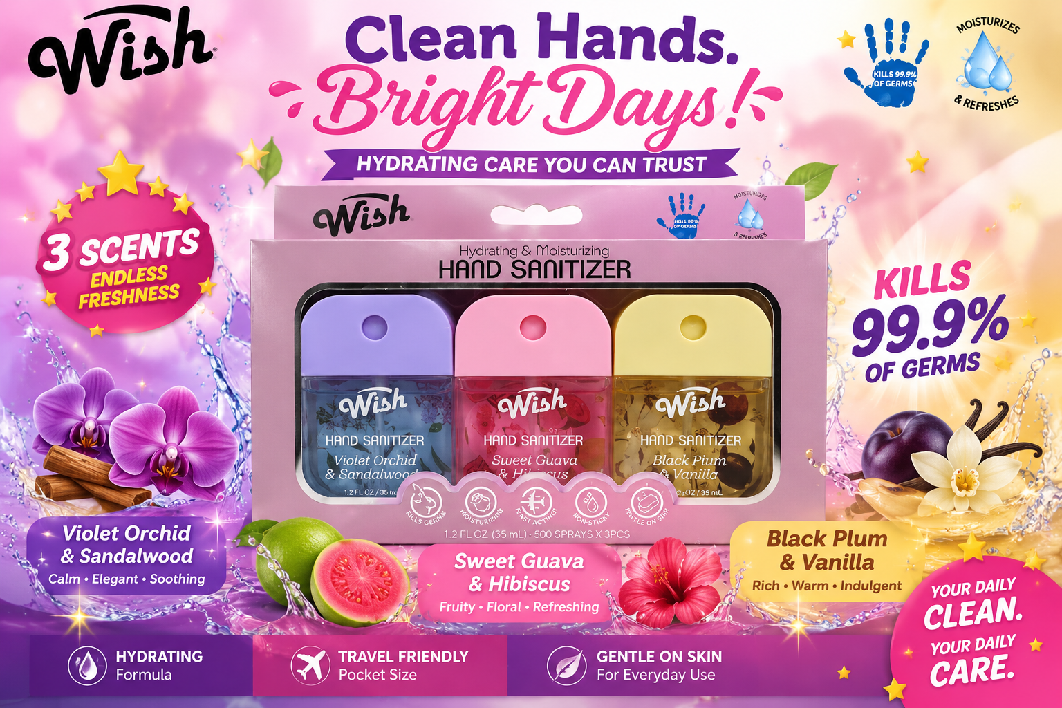 Wish Hand Sanitizer 1.2OZ All Assorted 1CT (C12) product image