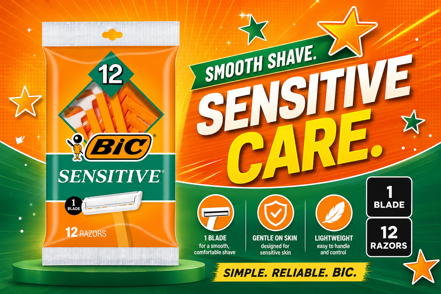 Bic 5Pk Razor Yellow (C20/C40) product image