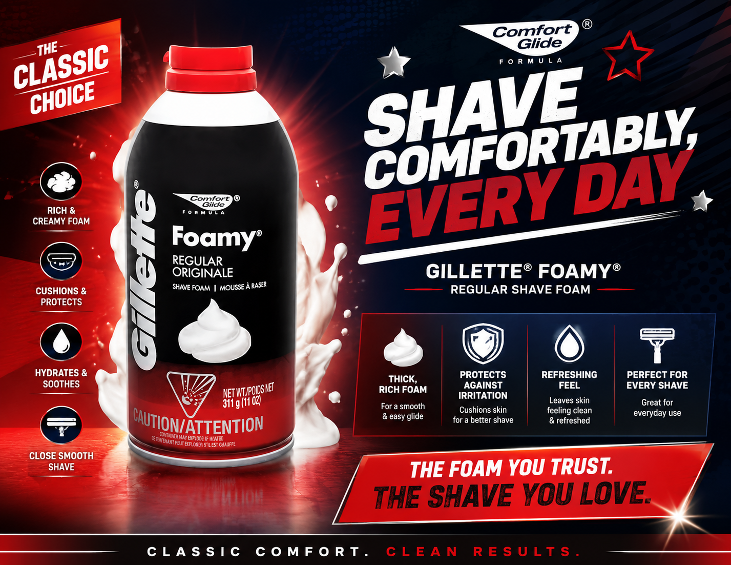 Gillette Foamy Regular 11OZ 1CT (C12) product image