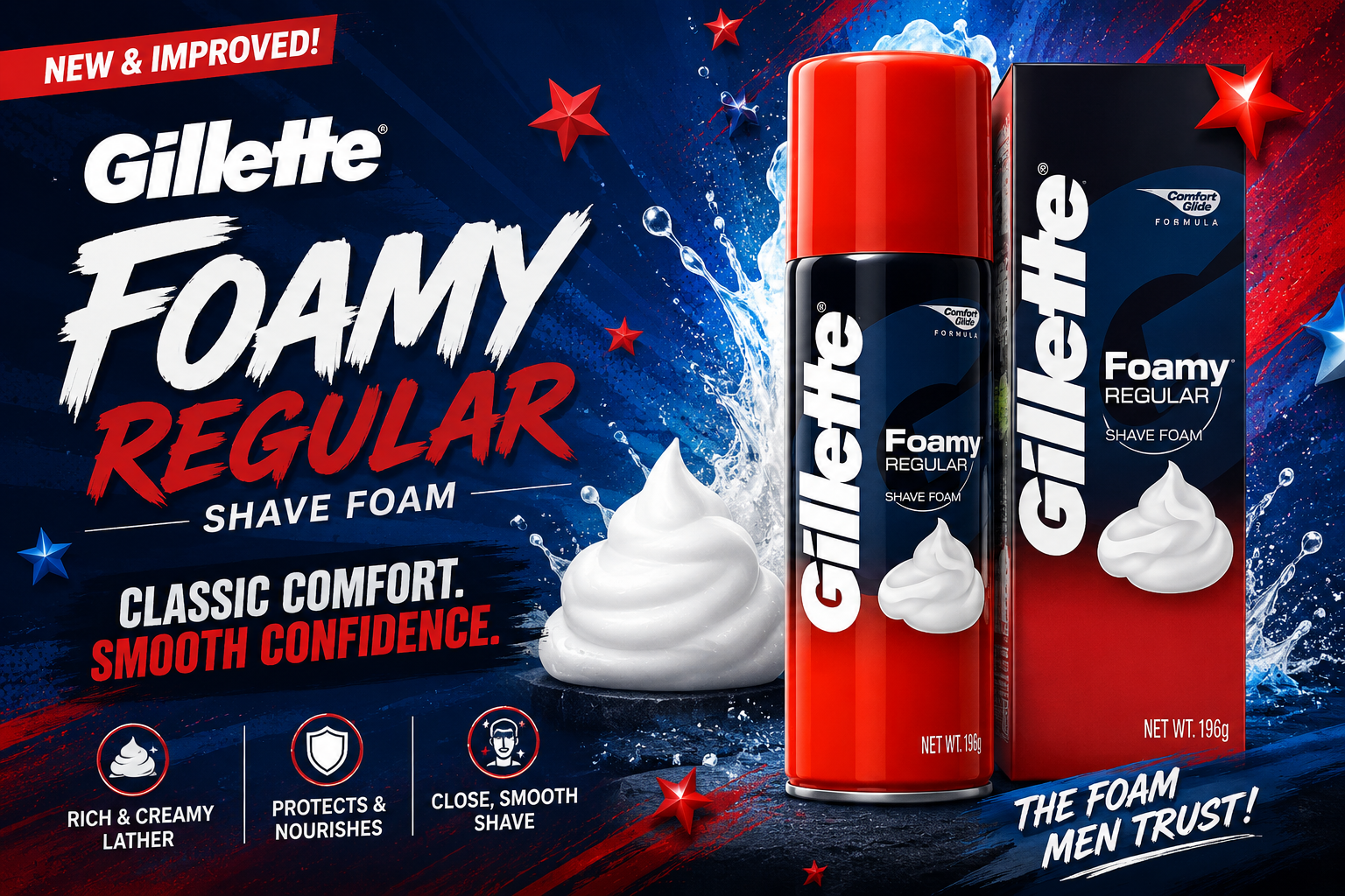 Gillette Foamy Shave Cream 11OZ 1CT Classic (C6)  product image