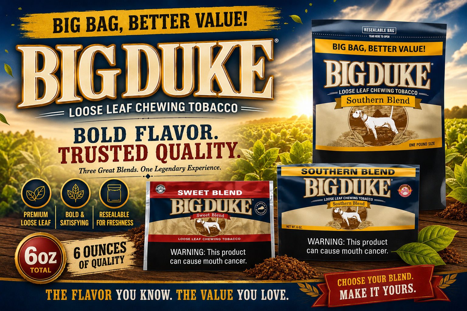 Tob L/L Big Duke 6CT-16OZ Pre-Priced $9.99 (C4) product image