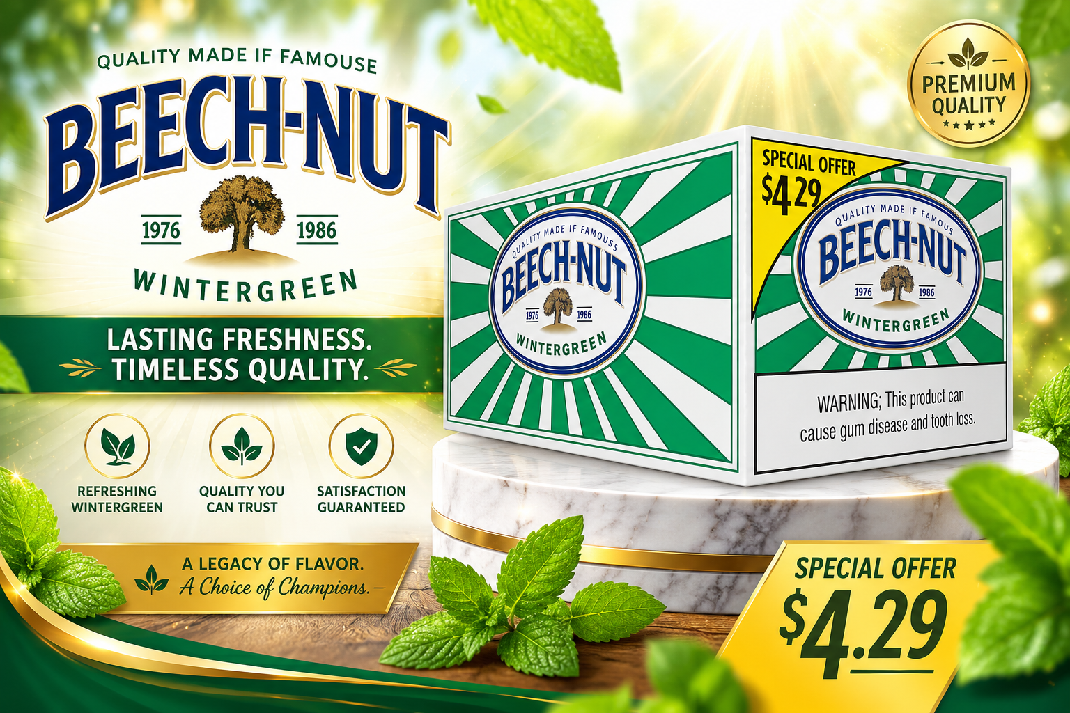Tob L/L Beechnut $4.29 12CT 3OZ  (C12) product image