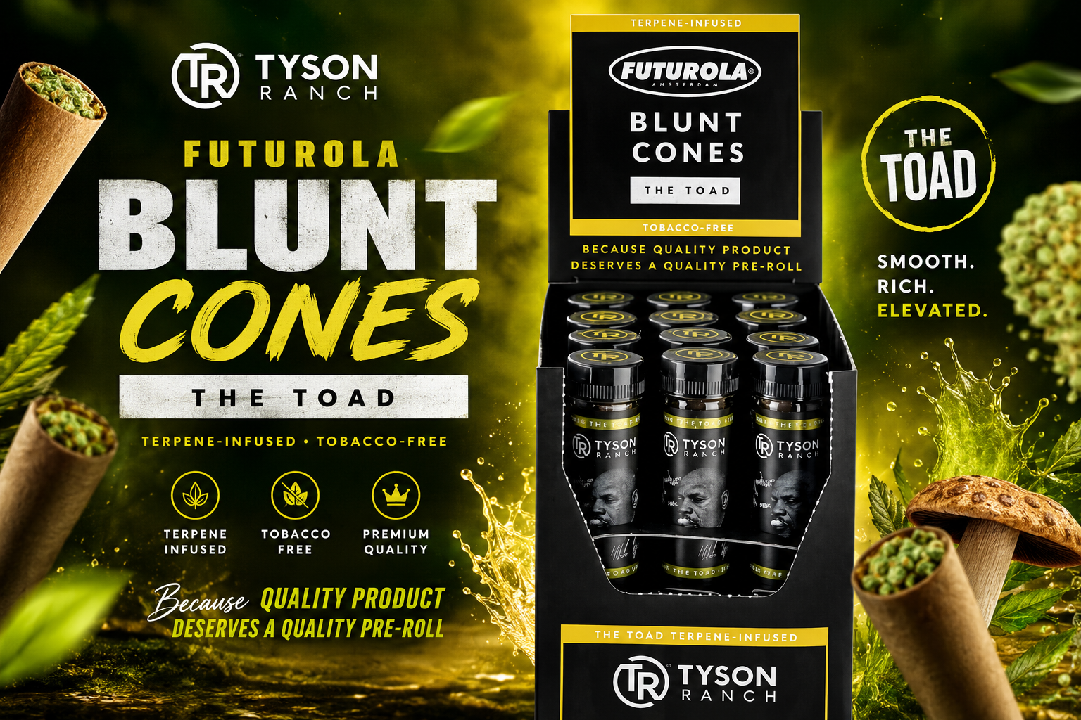 CP Futurola Tyson Ranch Blunt Cones Terpenes Infused 12CT (C15) product image