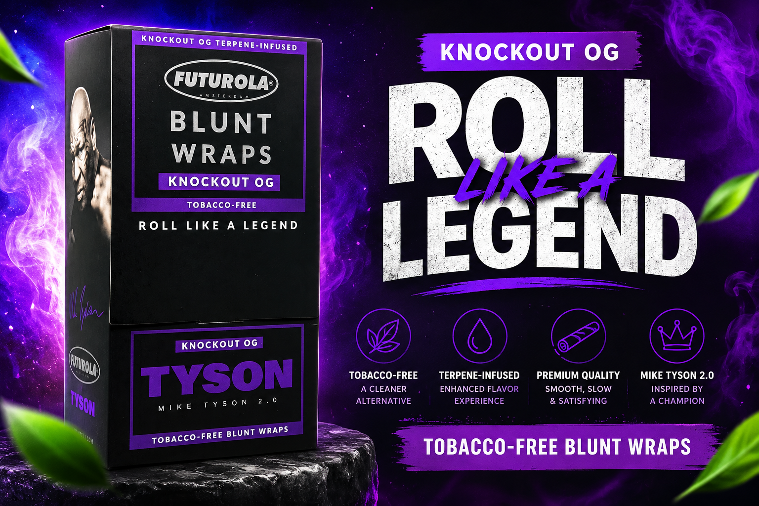 CP Futurola Tyson Knockout OG Terpene Infused Blunt Cone 12CT (C15) product image