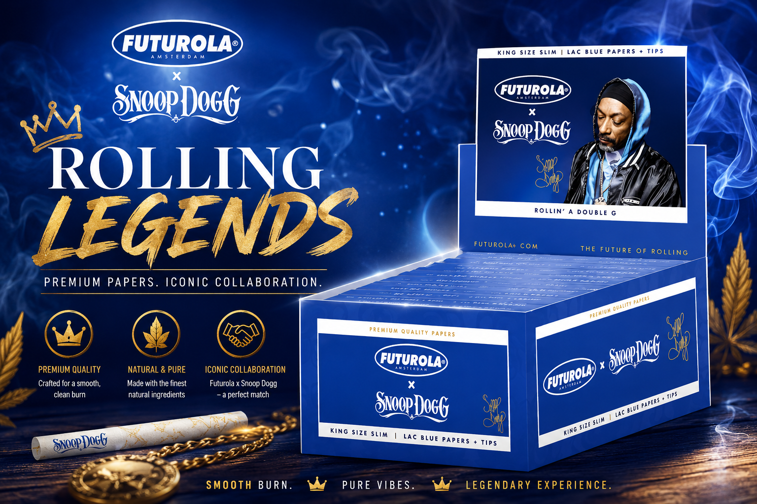 CP Futurola Snoop Dogg Paper + Tips King Size 24CT (C40) product image