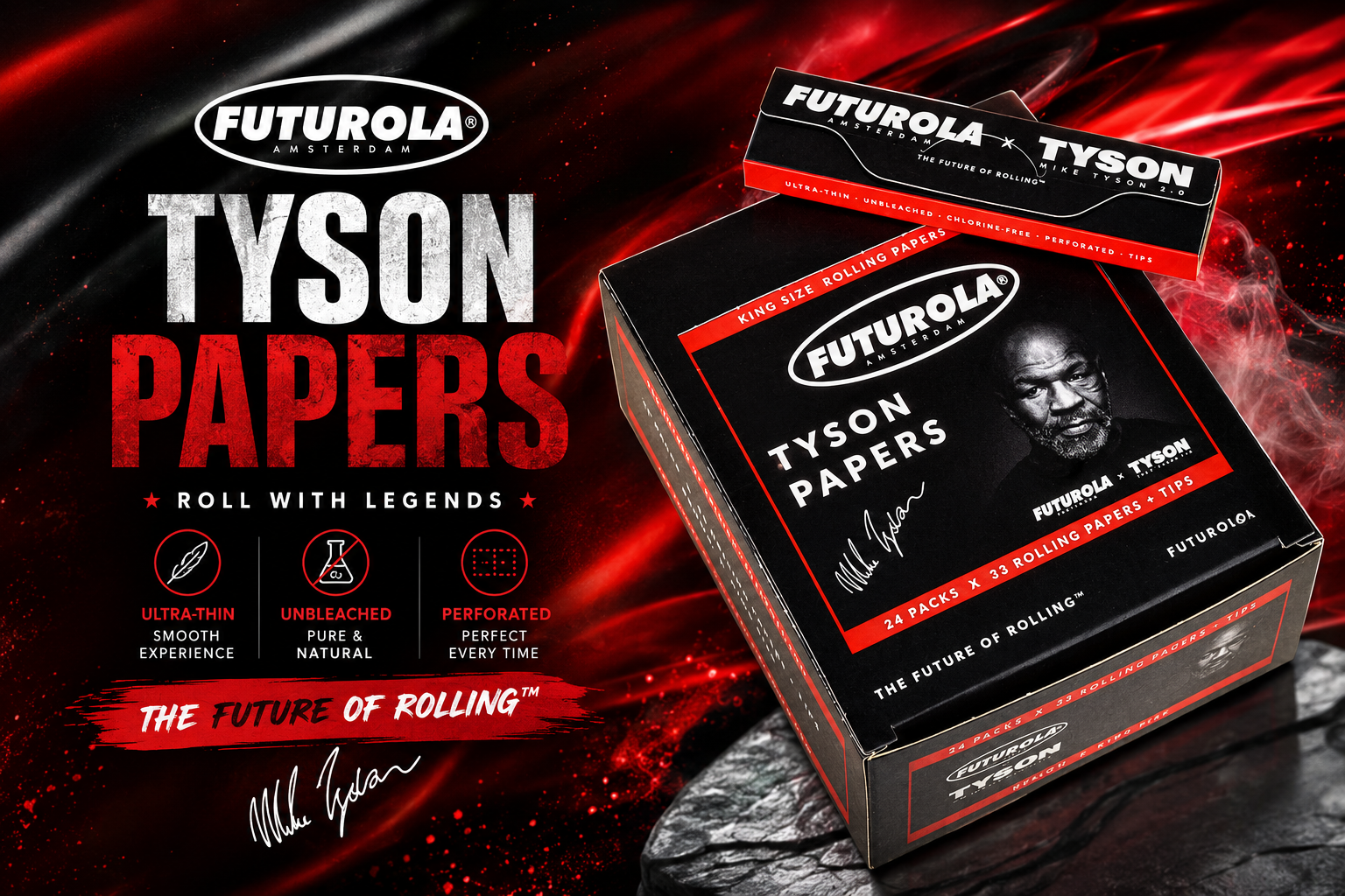 CP Futurola Tyson Paper + Tips King Size 24CT (C40) product image