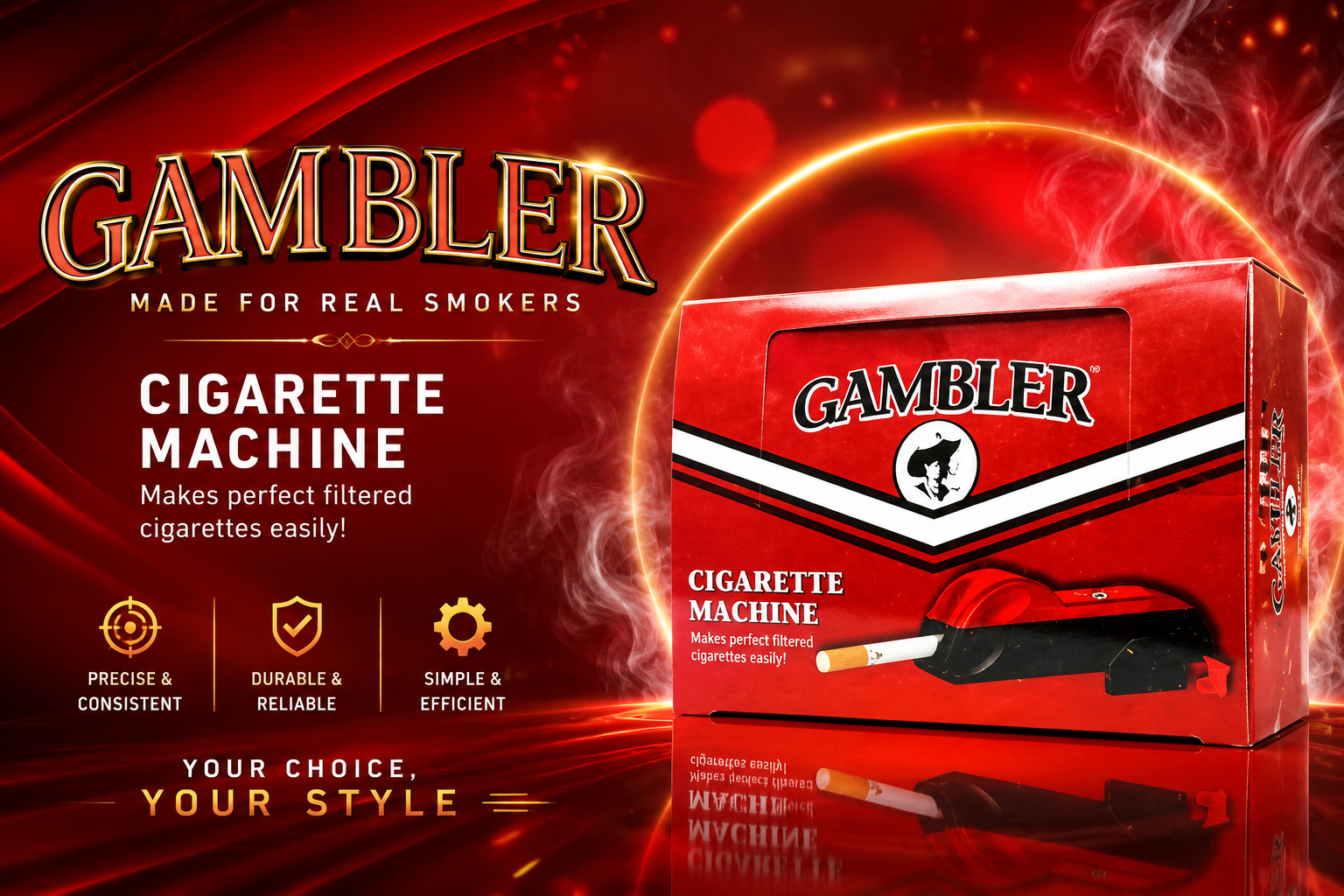 CP  Gambler Cig Machine Tubecut 1/4 100Mm product image