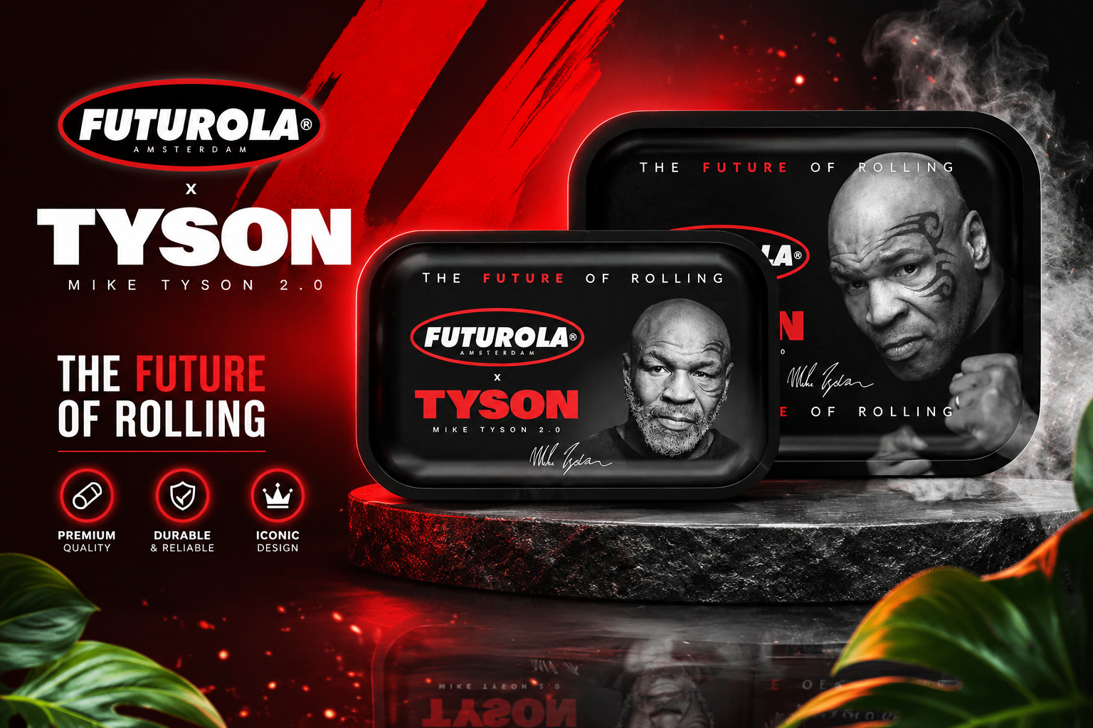 Futurola Tyson 2.0 Metal Rolling Large Tray 1CT (C60) product image