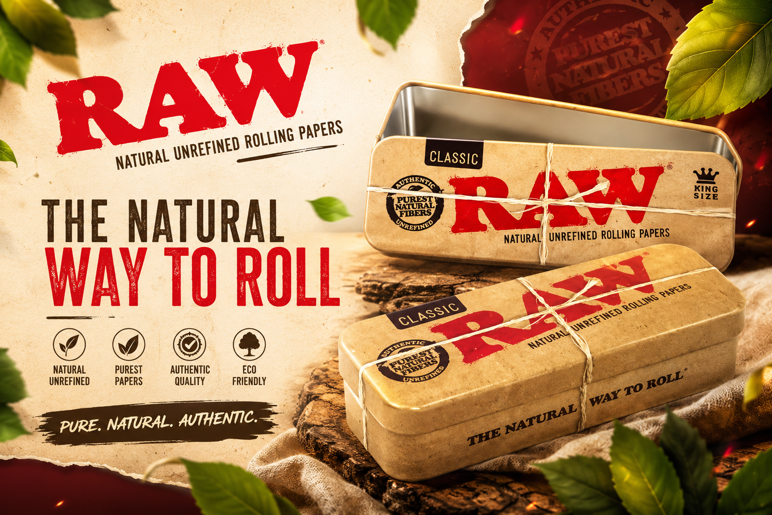 Raw Roll Caddy Metal Tin (C1) product image