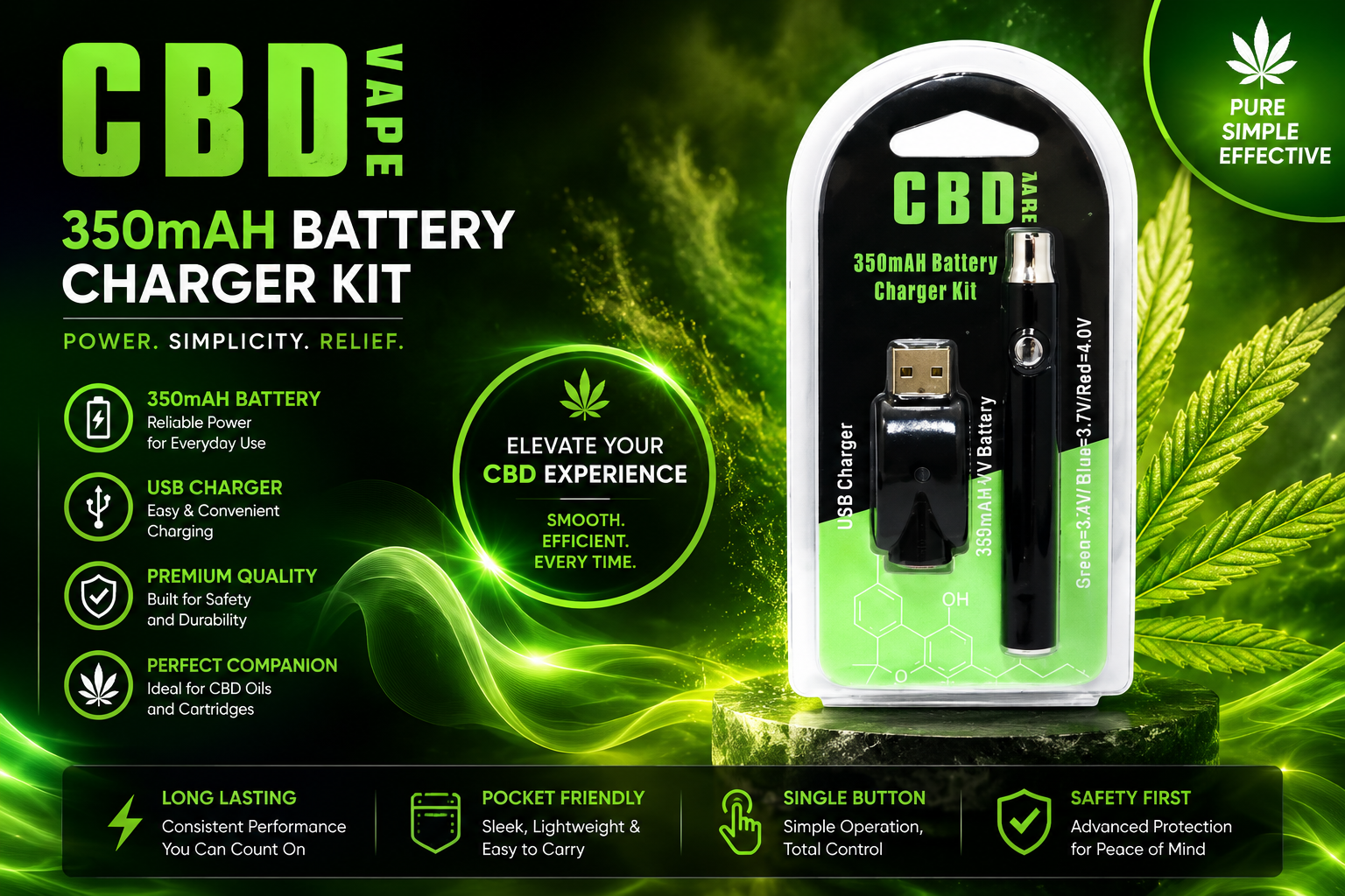 E-Part Colorado Cbd 350 Mah Battery For Cbd 1CT (C30) product image