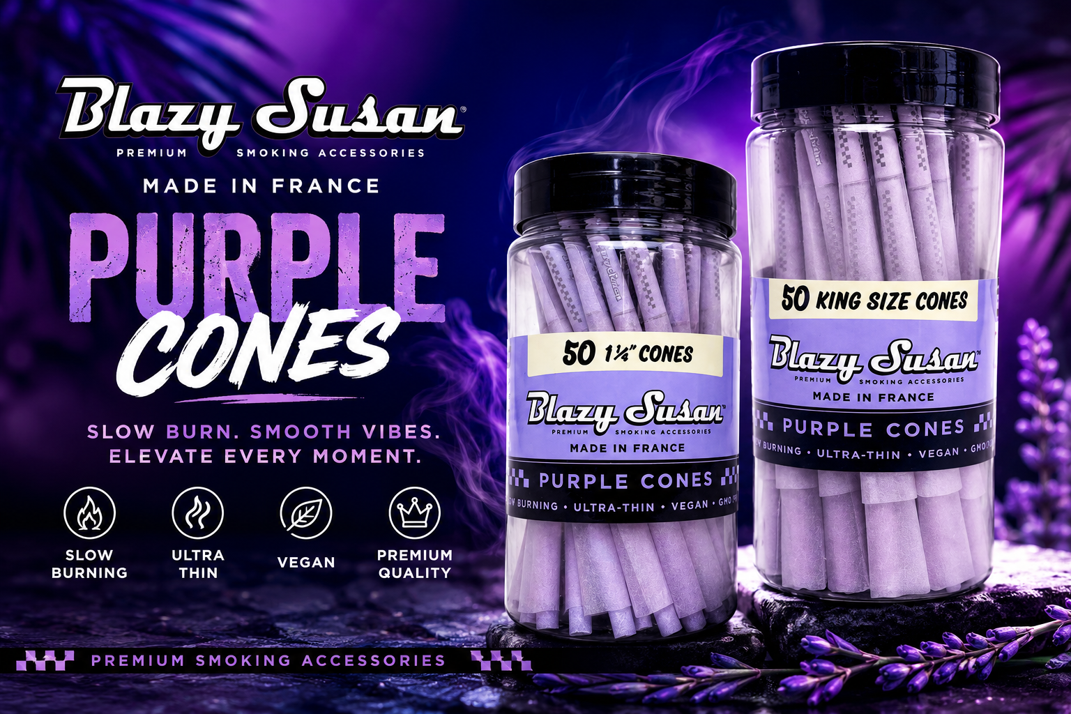 CP Blazy Susan Purple Cones 50CT/Jar (C36) product image