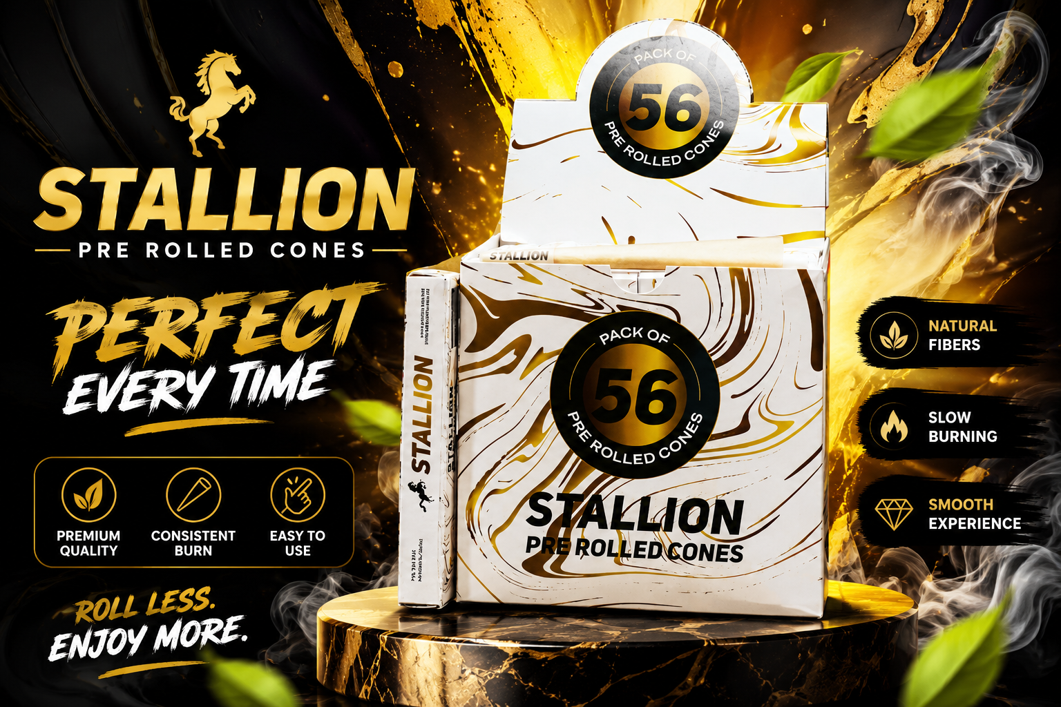 CP Stallion Cones King Size Slim Single Pack 56CT (C20) product image