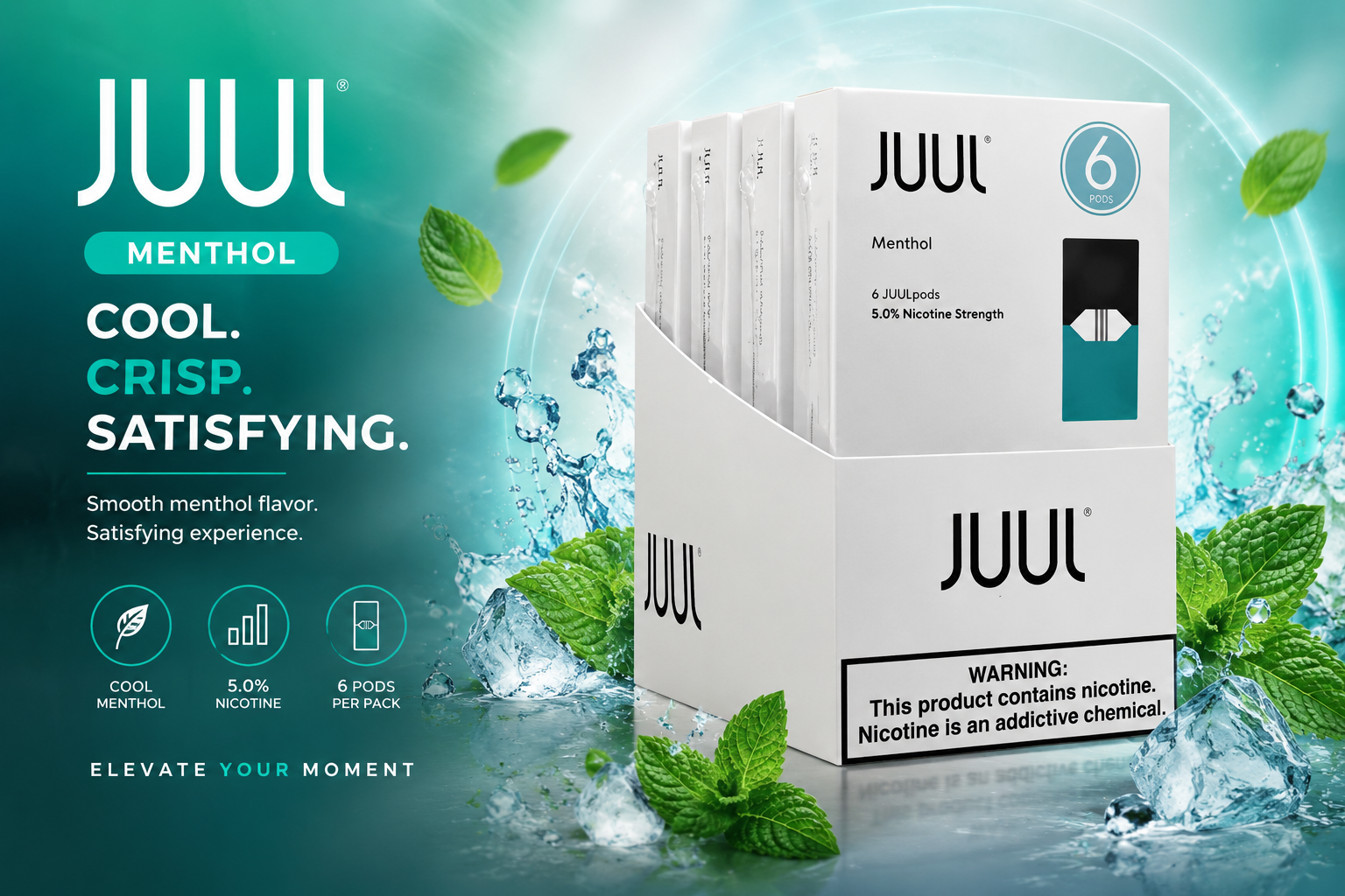 *ML Juul 6 Pods 5% 4CT Menthol (C6) product image