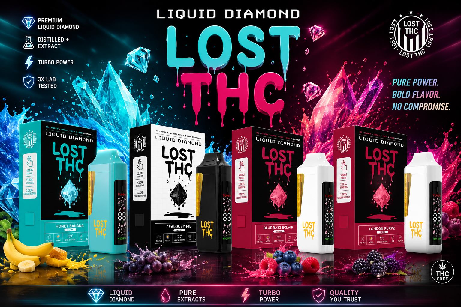 Lost Thc 3G Thcp Liquid Diamond Disposable 5CT (C29) product image