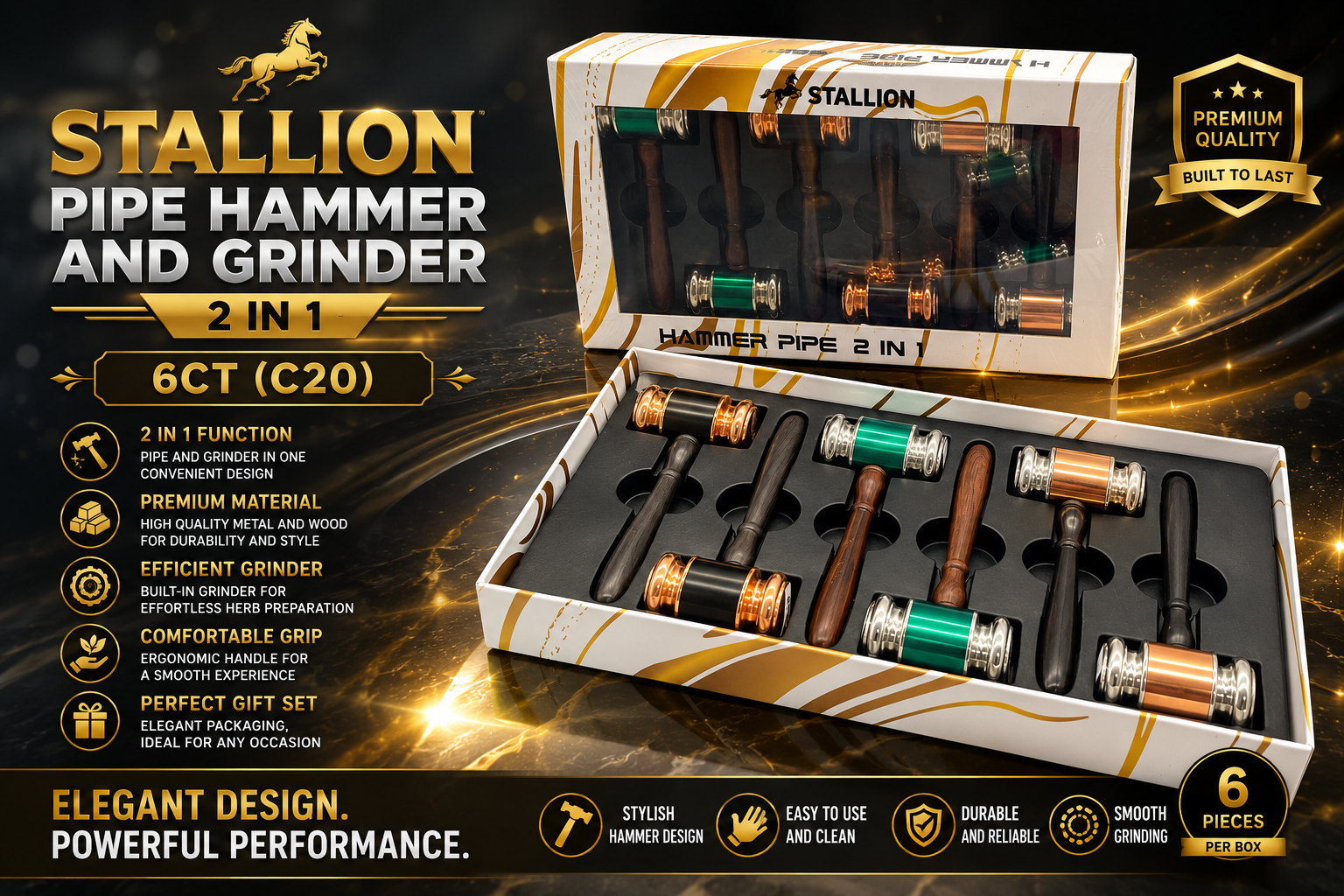 Stallion Pipe Hammer And Grinder 2 In 1 6Ct  (C20) product image