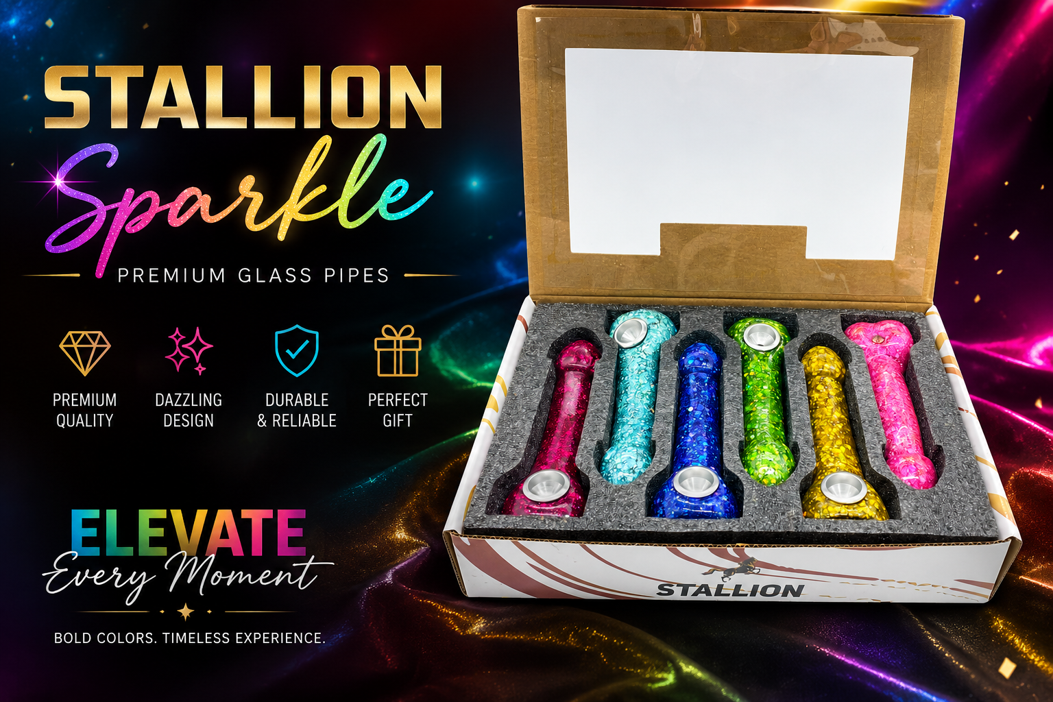 Stallion Pipe Dildo Resin Hand Pipe 5.7" 6Ct (C20) product image