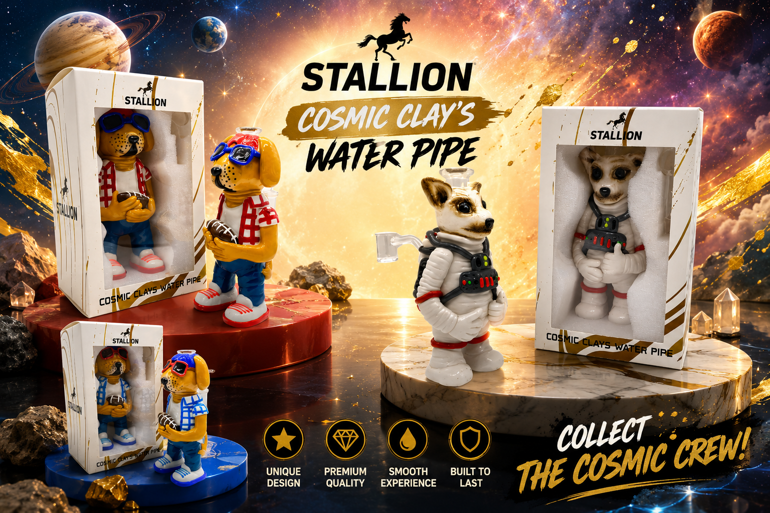 Stallion Cosmic Clays Water Pipe 1Ct (C24) product image