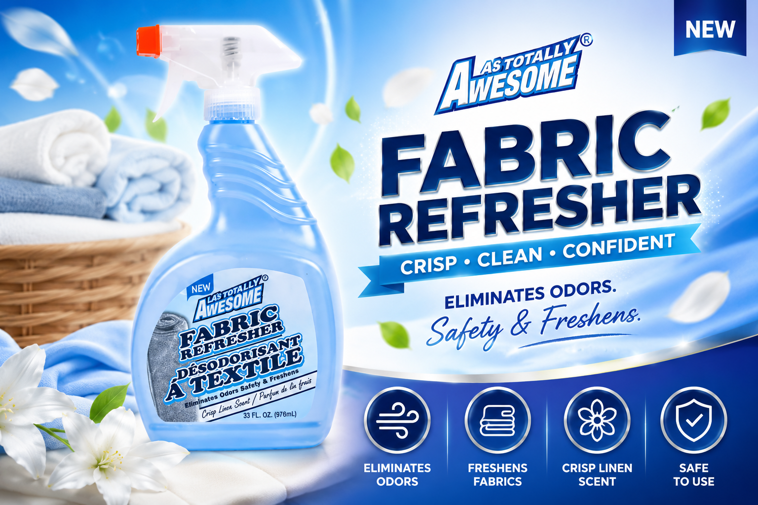 Awesome Fabric Refresher Crisp Linen Air 33OZ 1CT (C12) product image