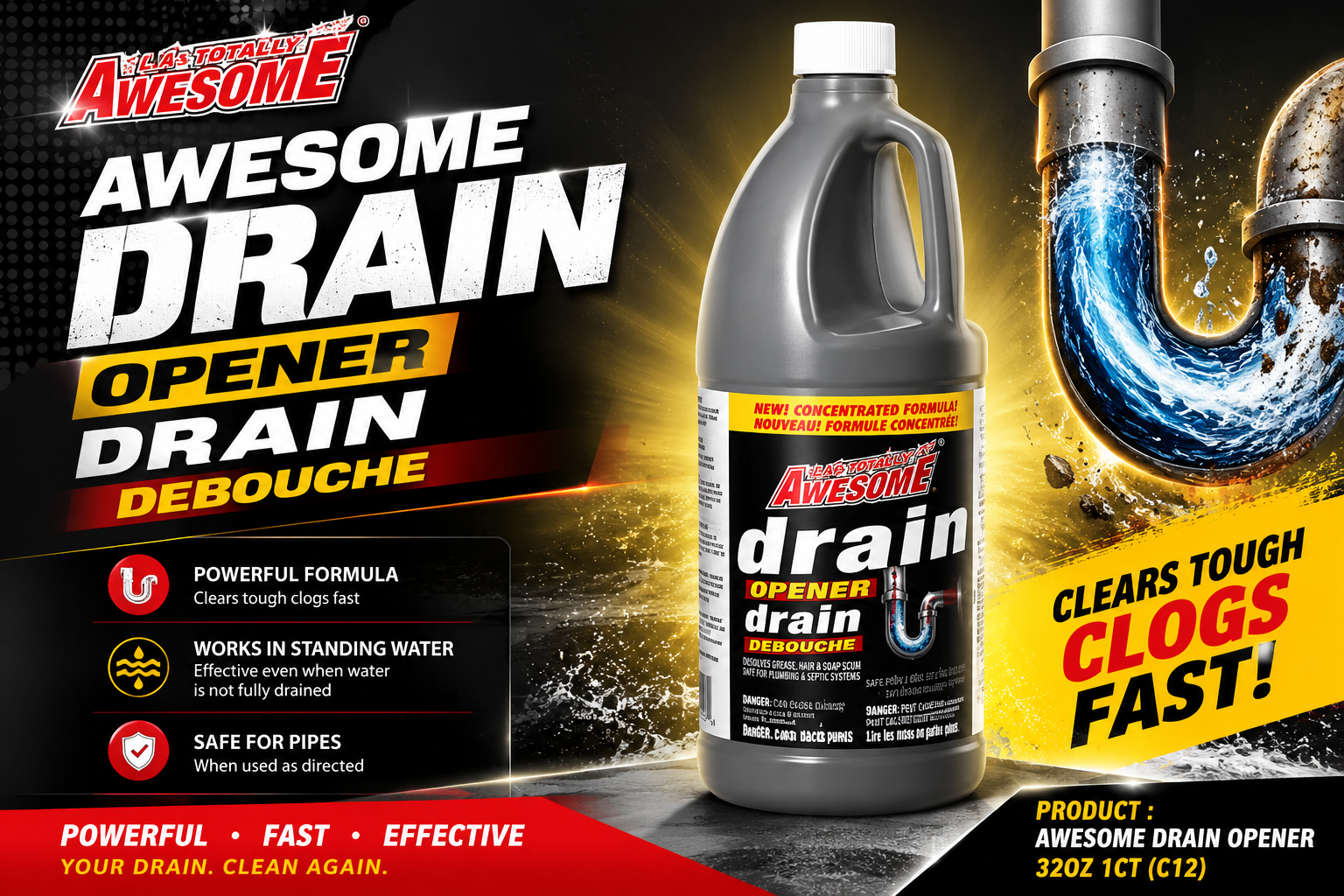 Awesome Drain Opener 32OZ 1CT (C12) product image