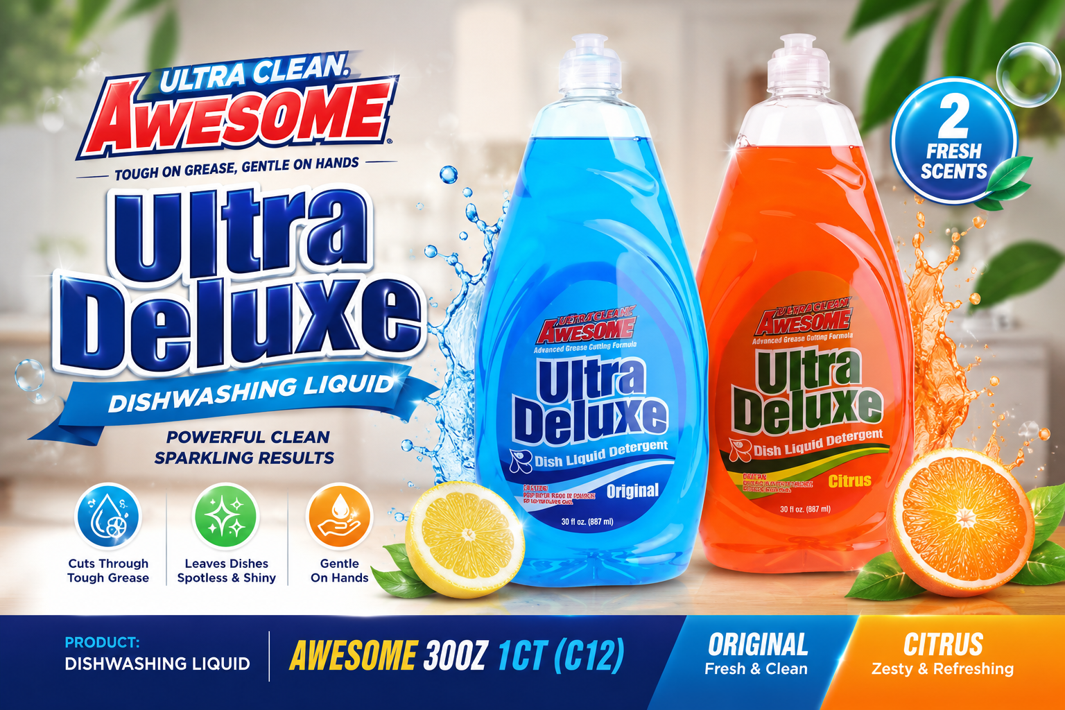 Dishwashing Liquid Awesome 30OZ 1CT (C12) product image