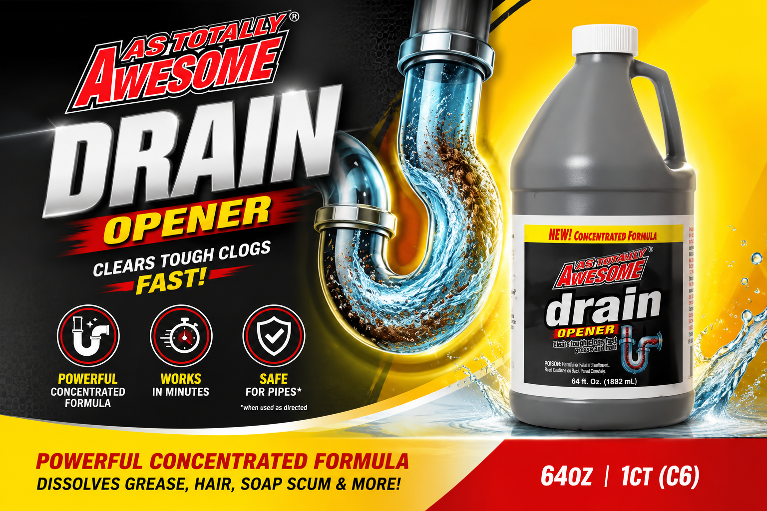 Awesome Drain Opener 64OZ 1CT (C6) product image