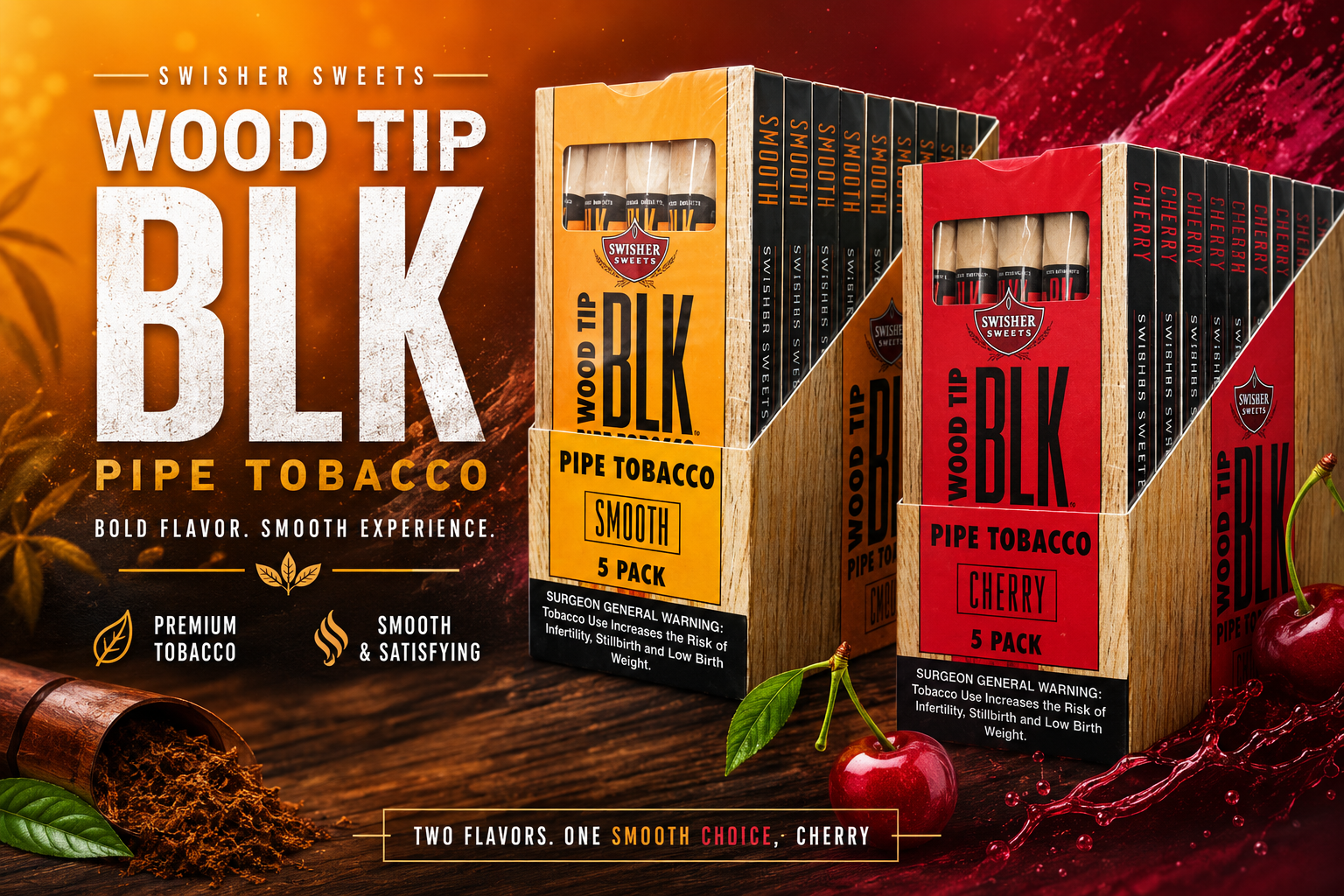 CGR Swisher Sweets Blk Wood Tip 10CT/5PK (C40) product image