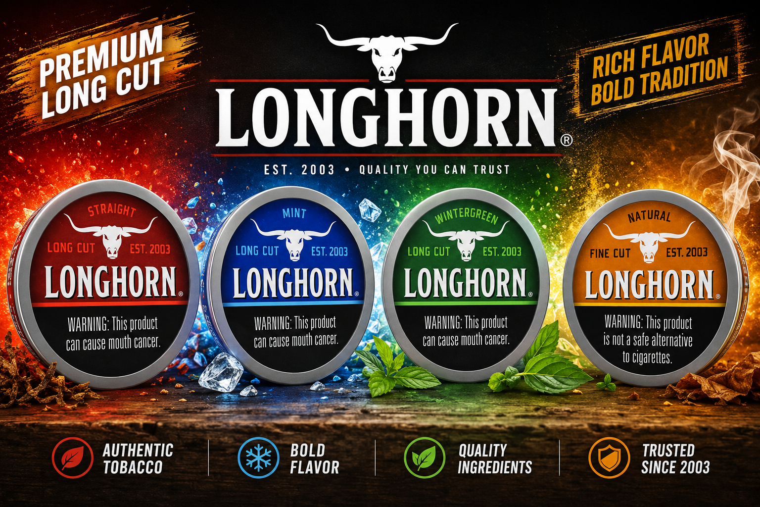 Tob Snuff Longhorn 5CT Can (C18) product image
